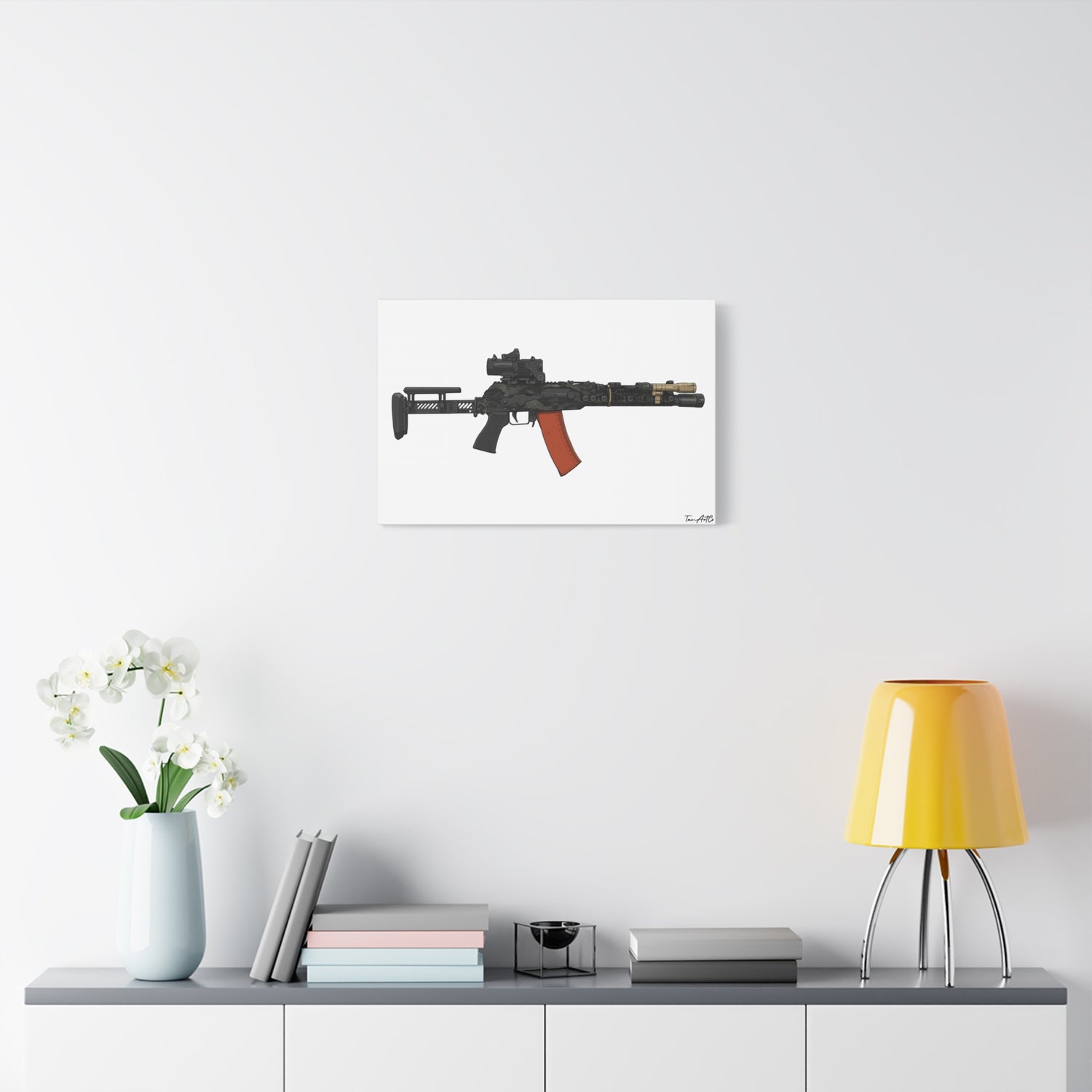 Modern Kitted AK Canvas Print – East Meets Modular Mayhem