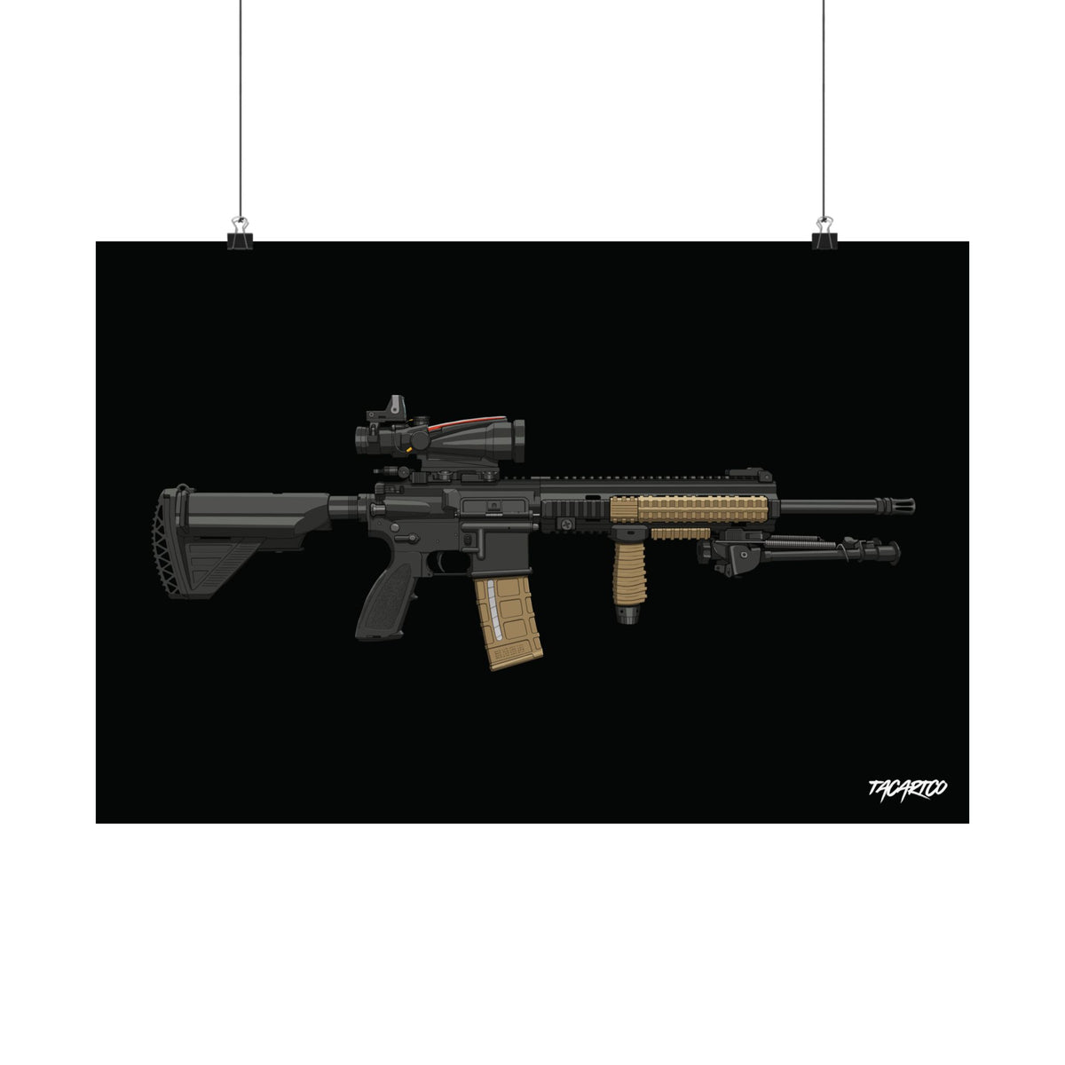 M27 IAR - Matte Poster (Black Background) — product view