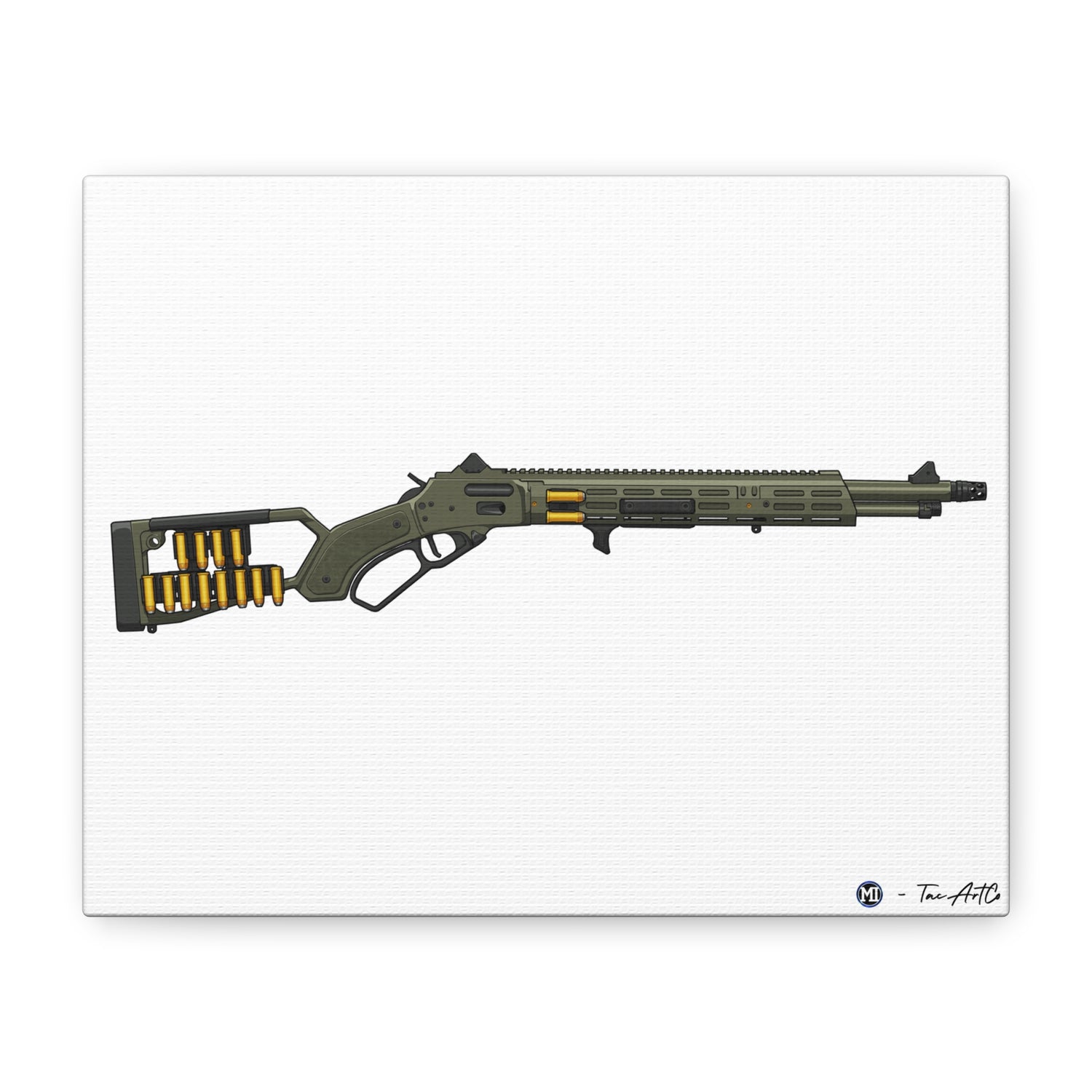 Tactical Lever Action Rifle Canvas Print – Modern Cowboy Energy