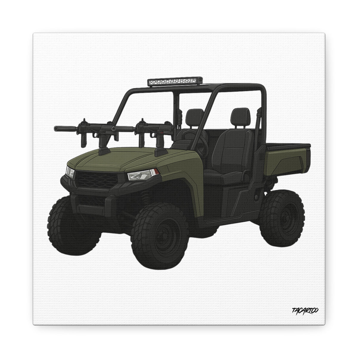 UTV Technical - Canvas Print (White Background)