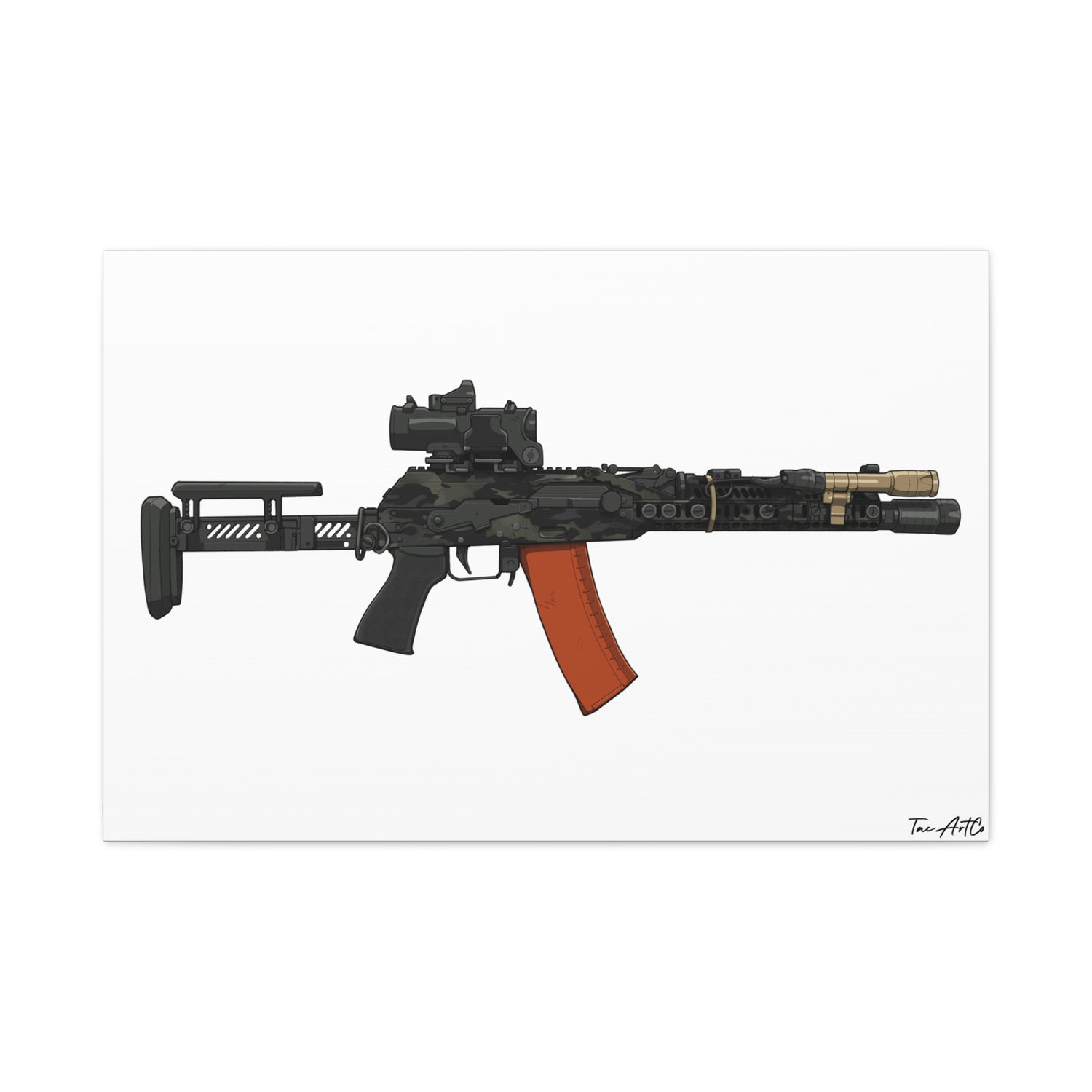 Modern Kitted AK Canvas Print – East Meets Modular Mayhem