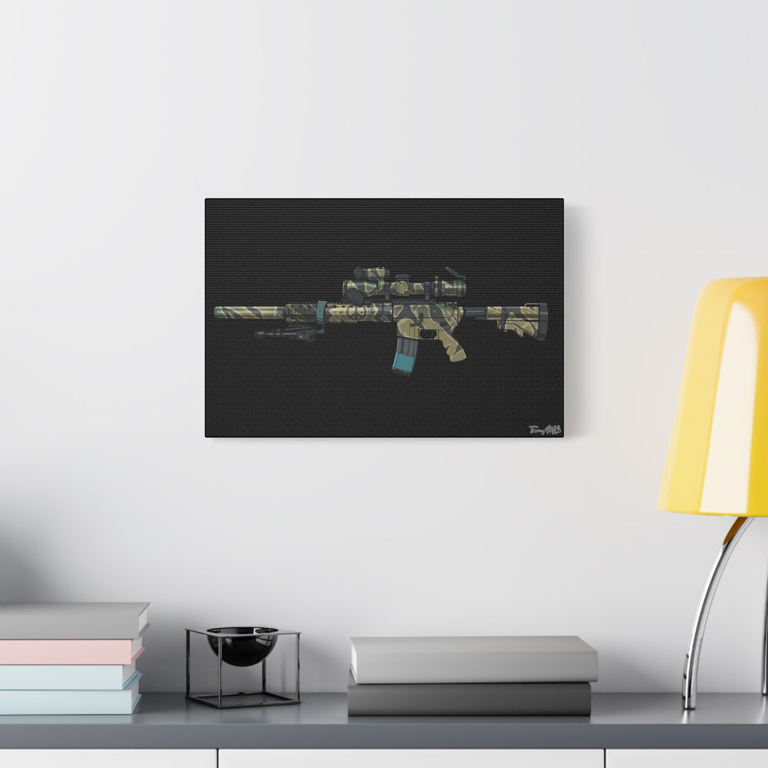 Tiger Stripe AR – Canvas Print (Black Background)