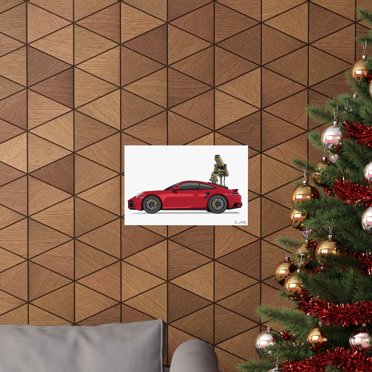 Porsche 911 Technical - Matte Poster