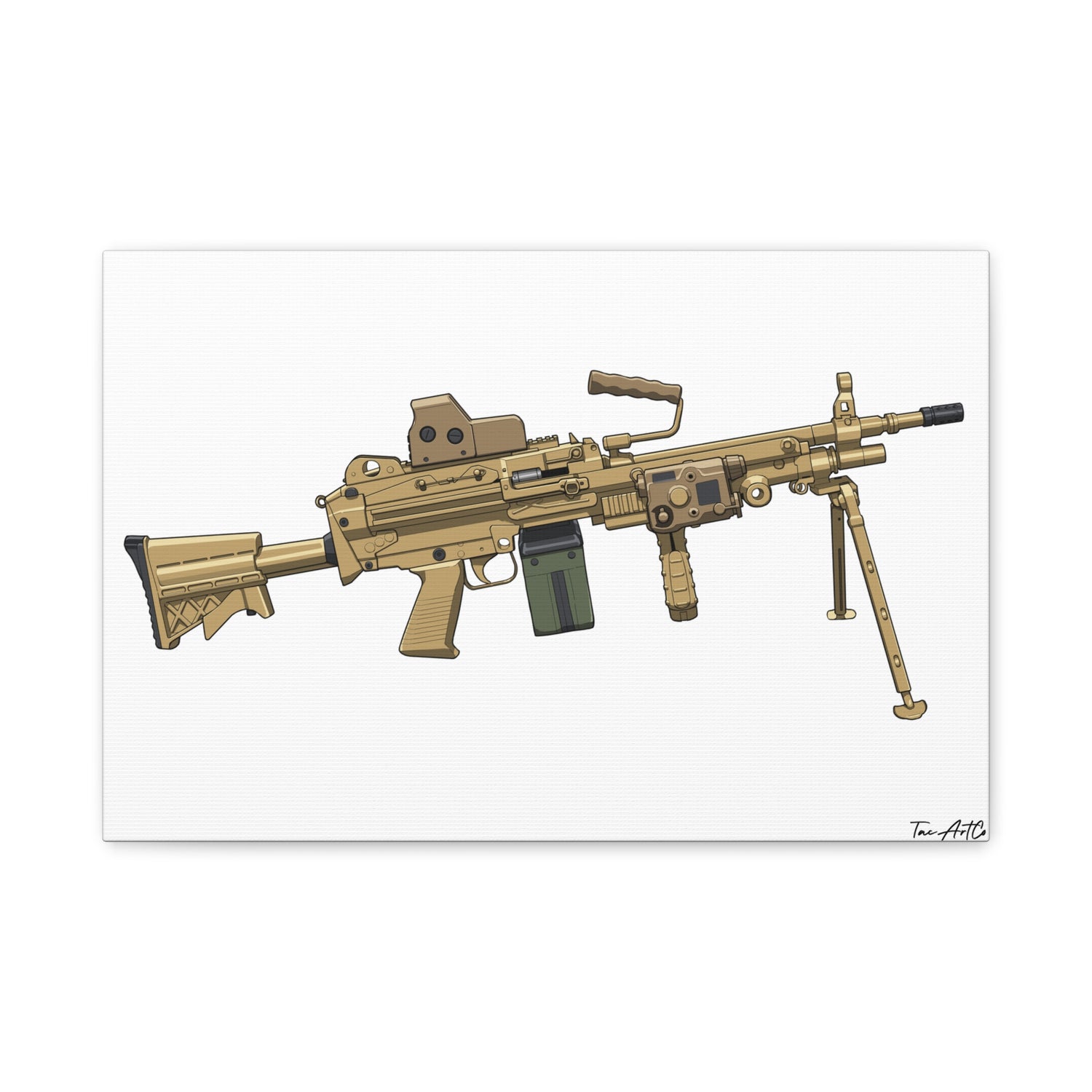 M249 SAW – Belt-Fed Canvas Print