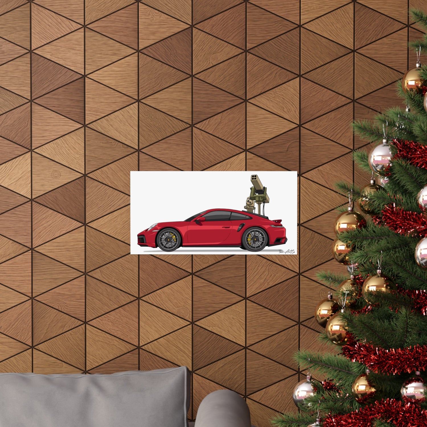 Porsche 911 Technical - Matte Poster
