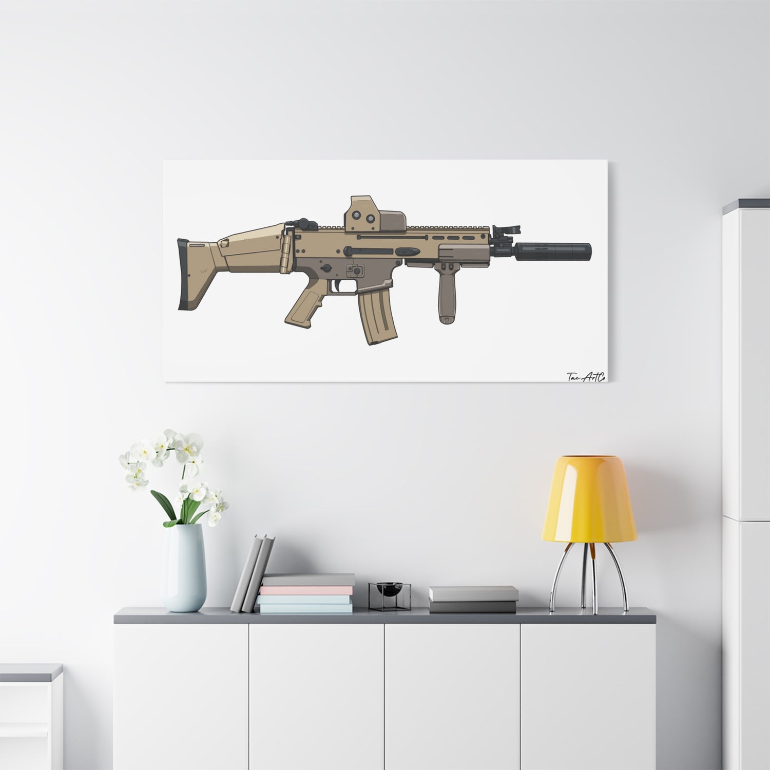FN SCAR-L Short Barrel – Canvas Print