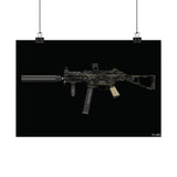 UMP45 - Matte Poster (Black Background)