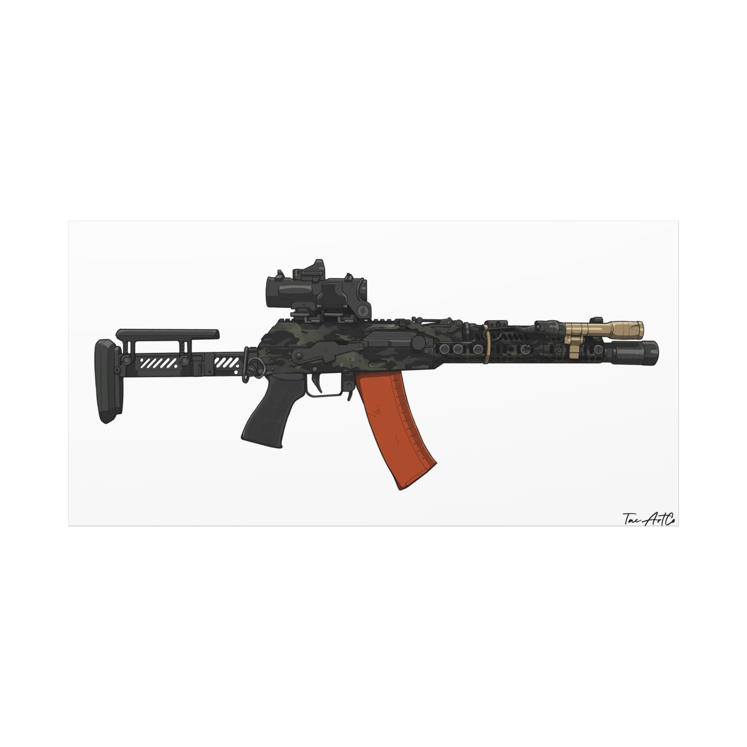 Modern Kitted AK Canvas Print – East Meets Modular Mayhem