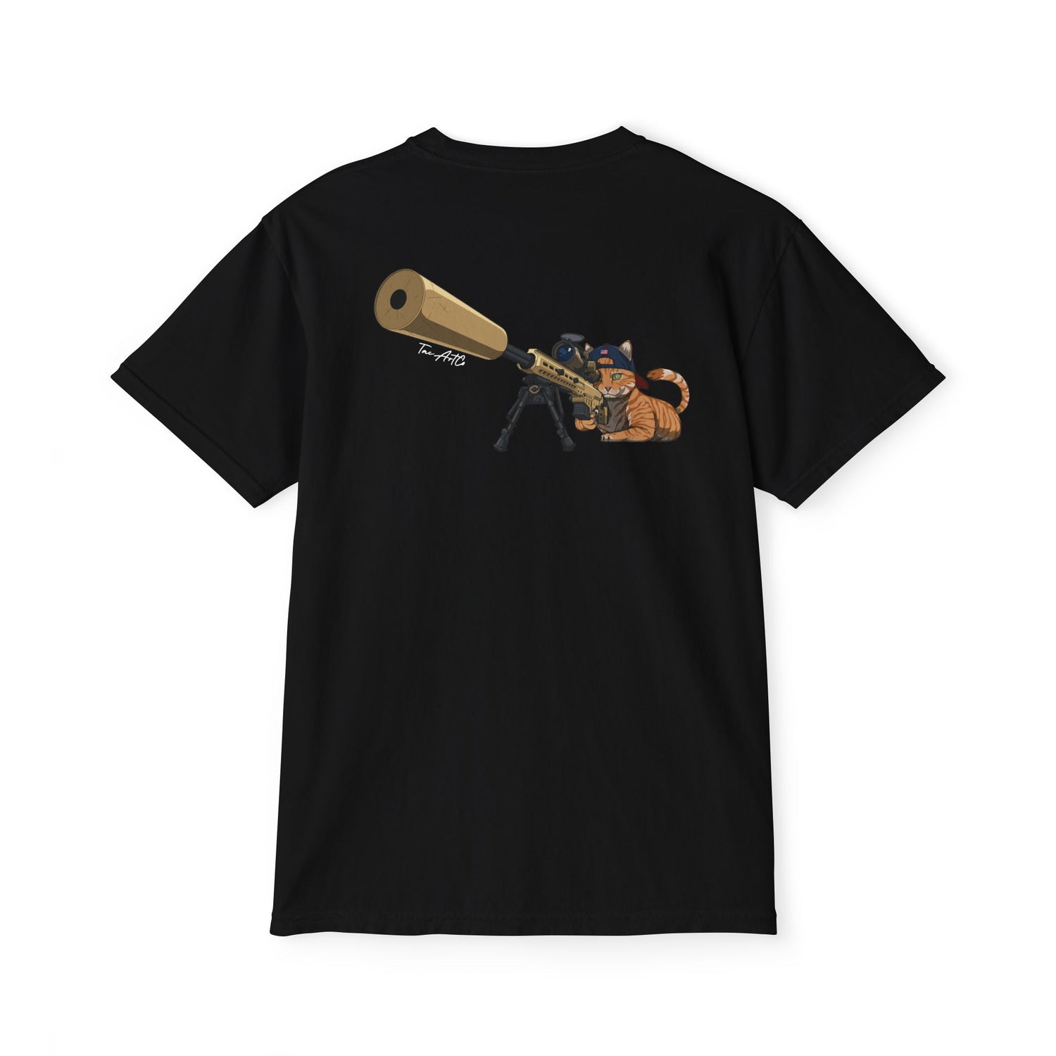 Recon Cat w/ Flag - Comfort Color 6030 Pocket Tee