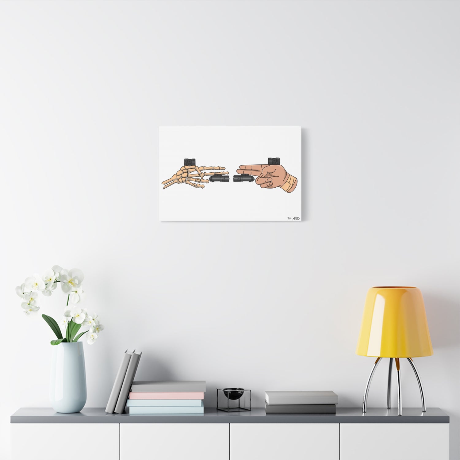 Life and Death Finger Guns – Canvas Print