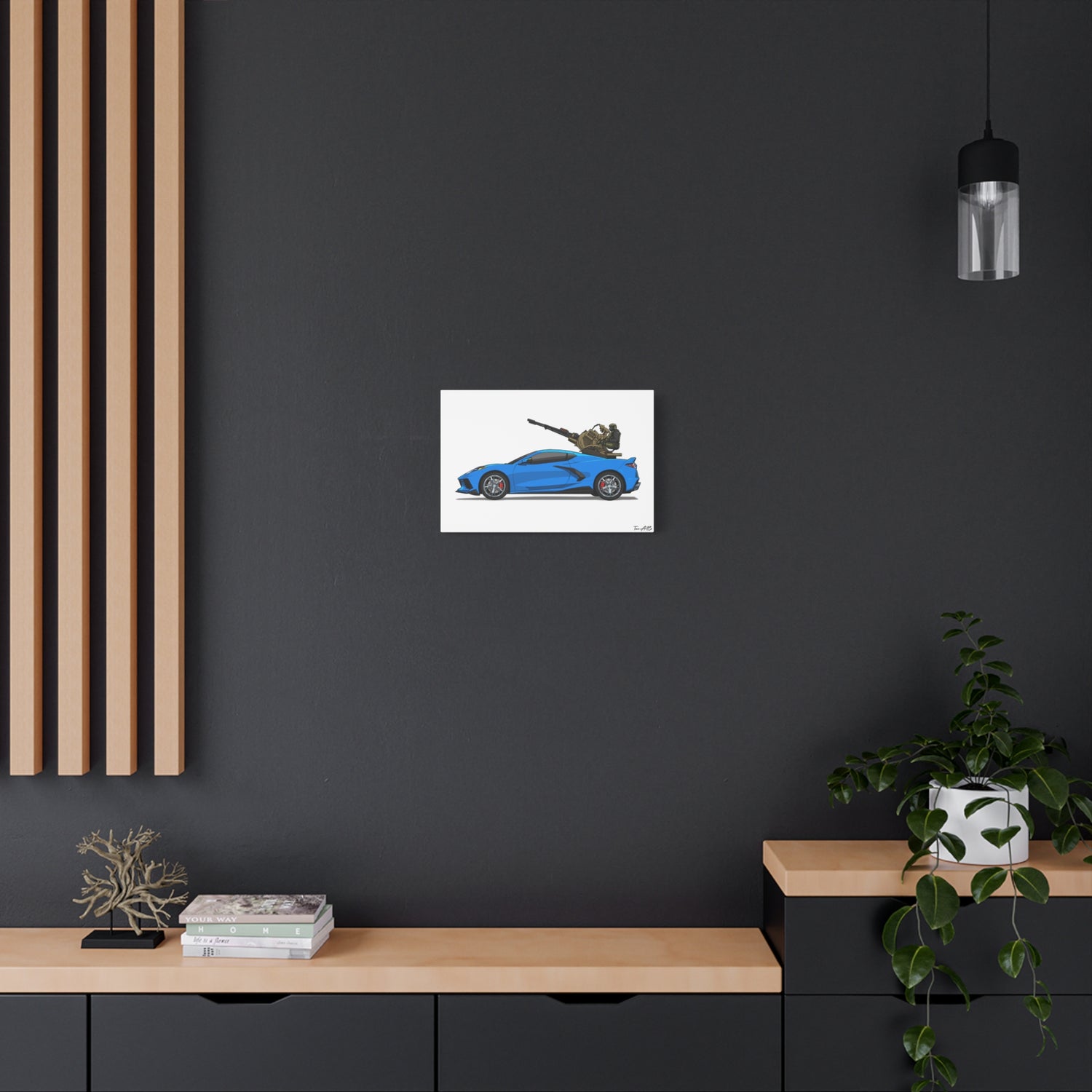 No-Fly Flex – Corvette Flak Rig Canvas Print