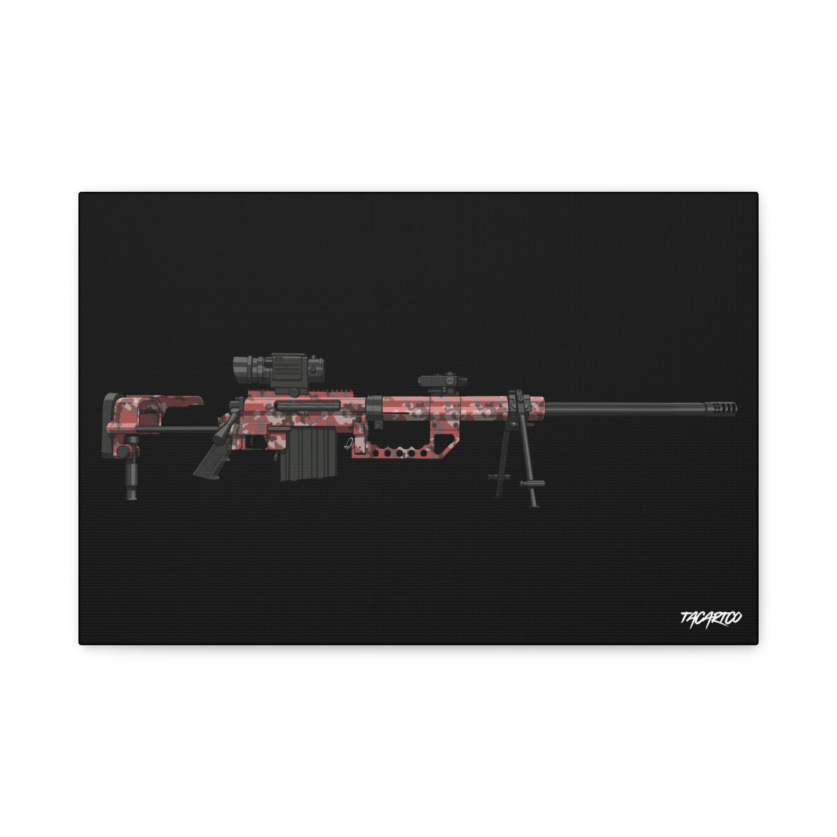 M200 Intervention - Canvas Print (Black Background)