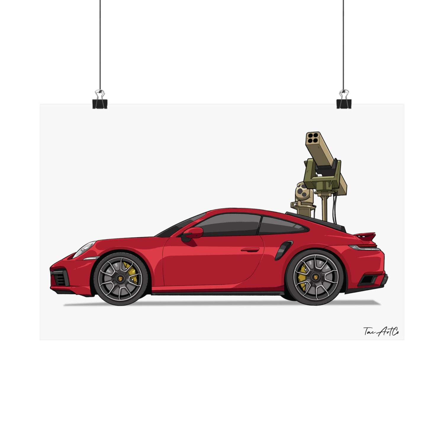 Porsche 911 Technical - Matte Poster