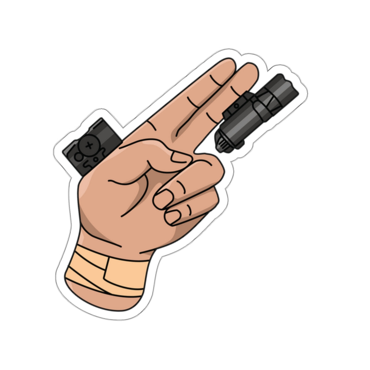 TacArt Finger Gun v7 - Sticker