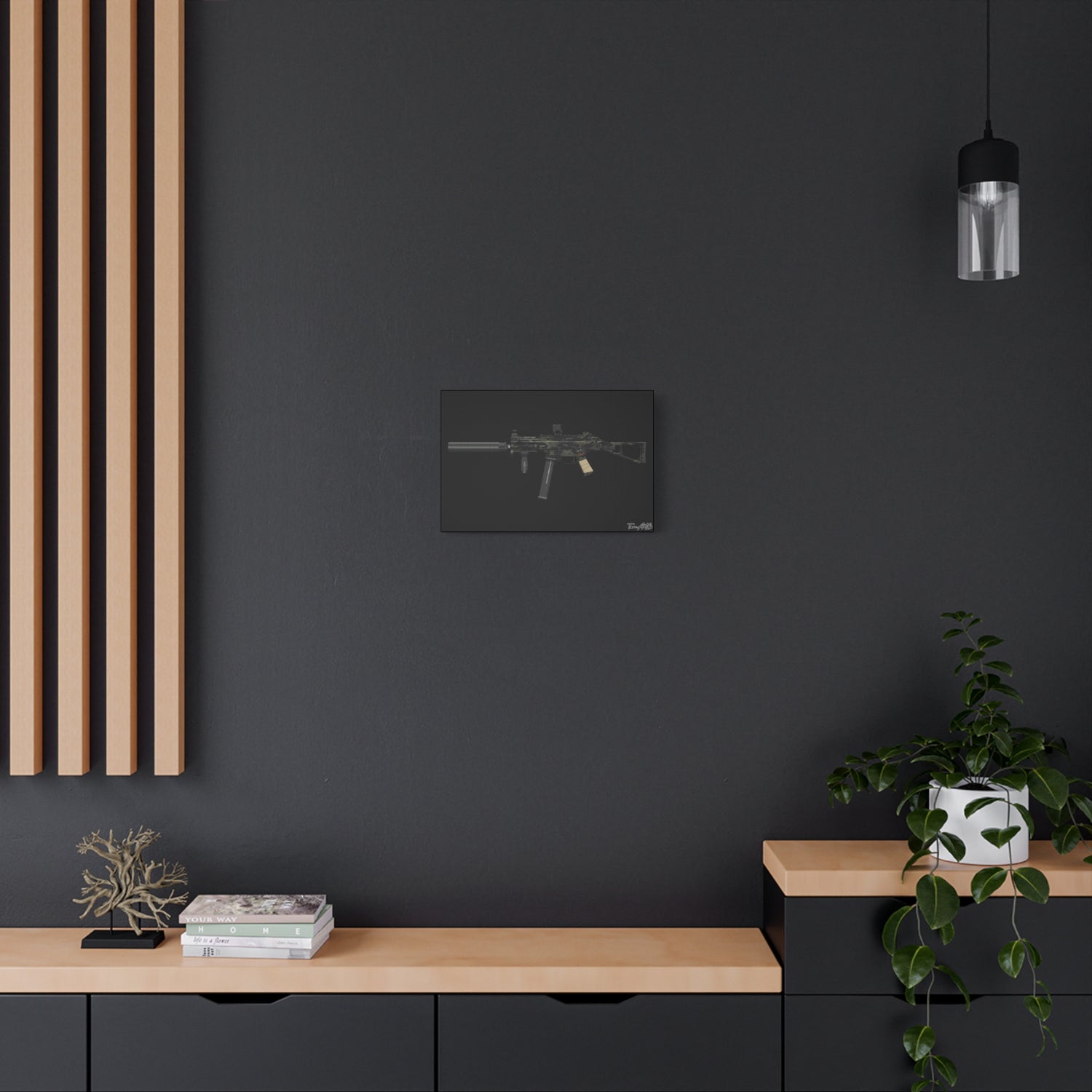 UMP45 – Canvas Print (Black Background)