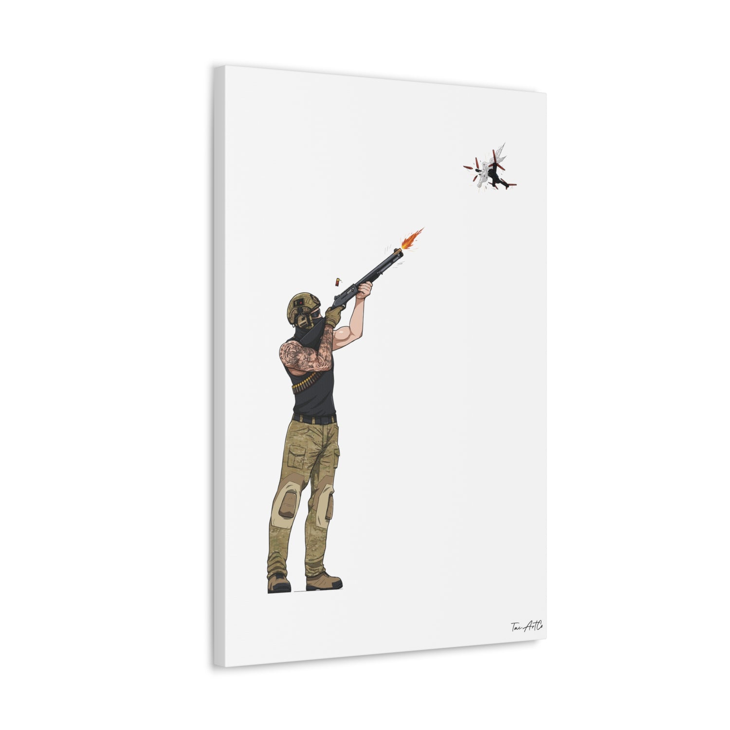 Drone Skeet Shooting - Canvas Print