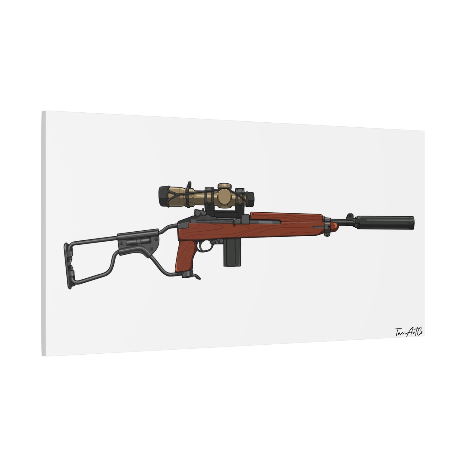 Silent Service – Suppressed M1 Carbine Canvas Print