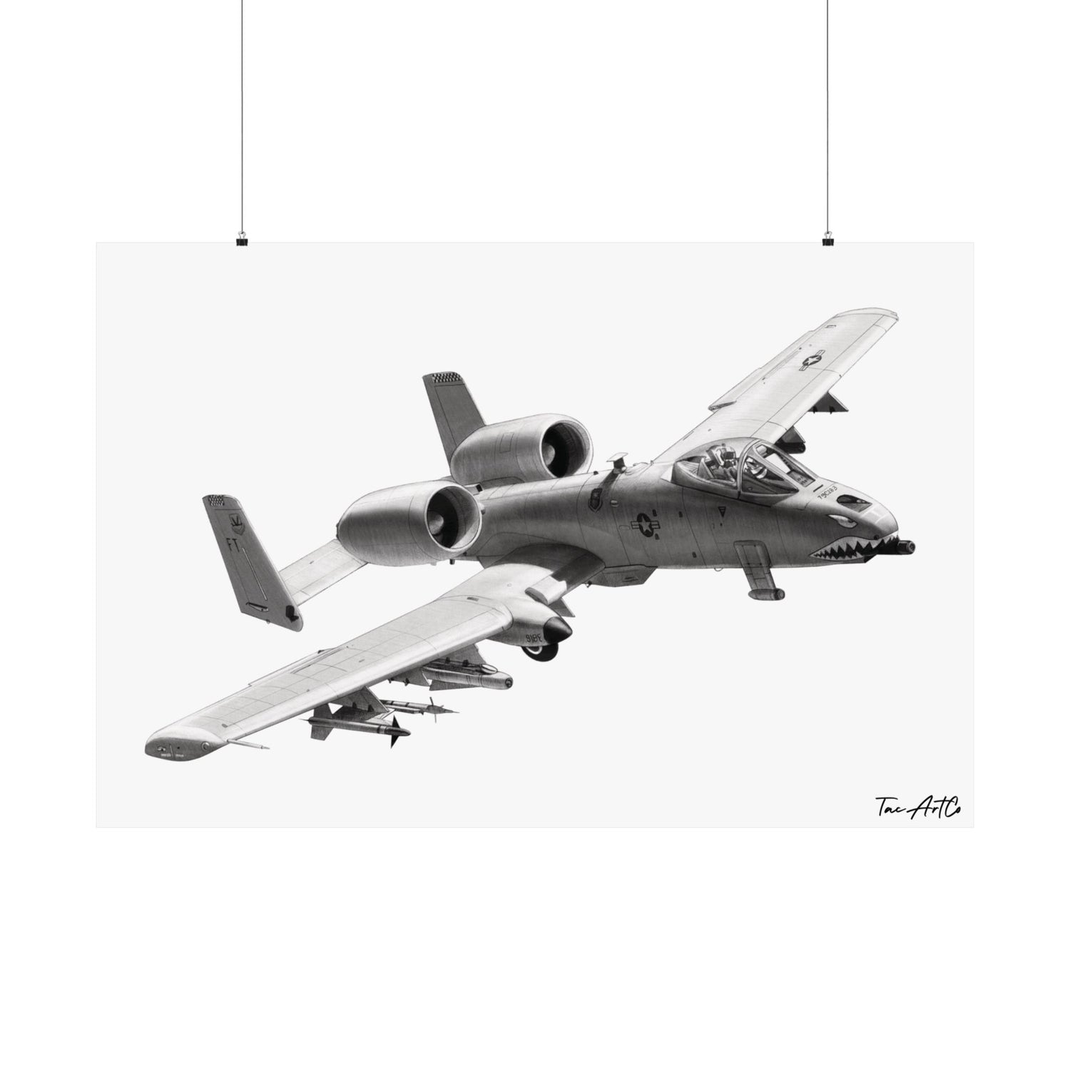 A-10 Warthog Sketch – Matte Poster