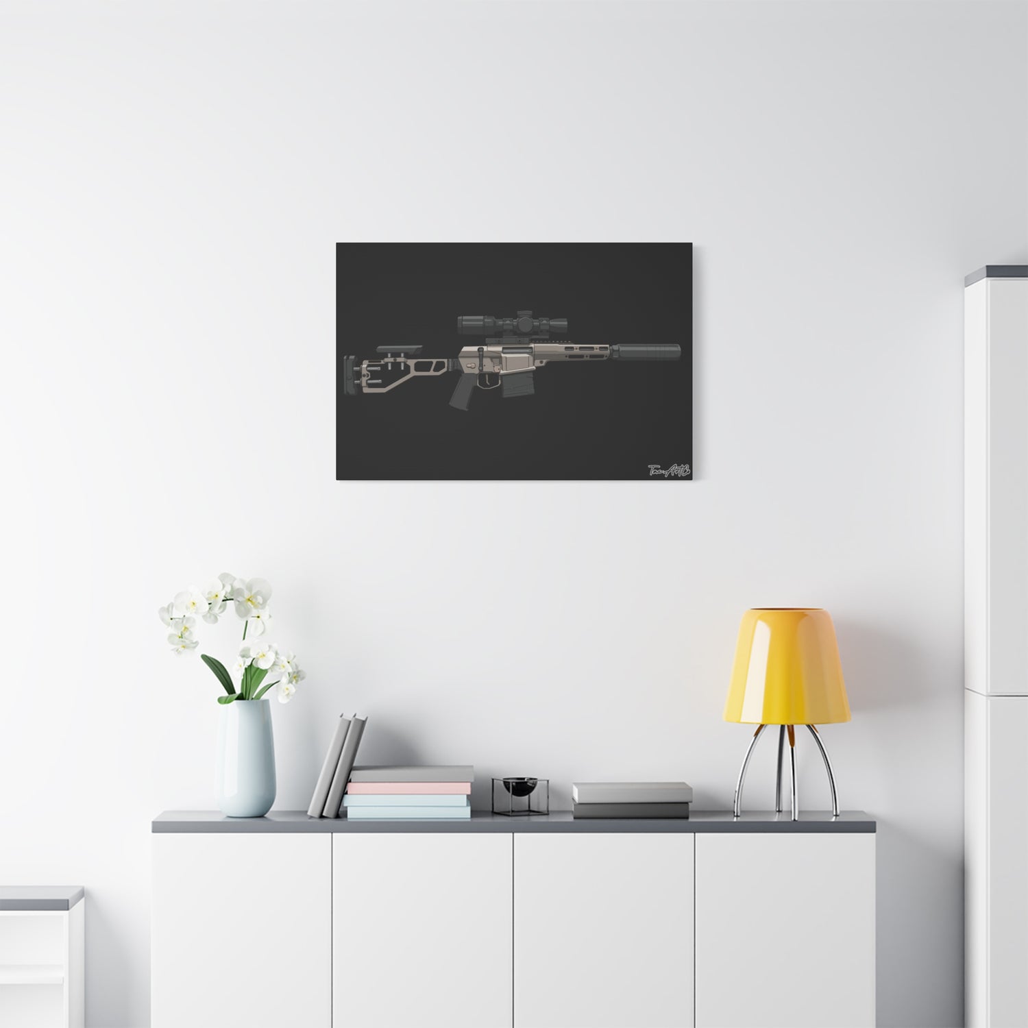The Fix by Q – Canvas Print (Black Background)