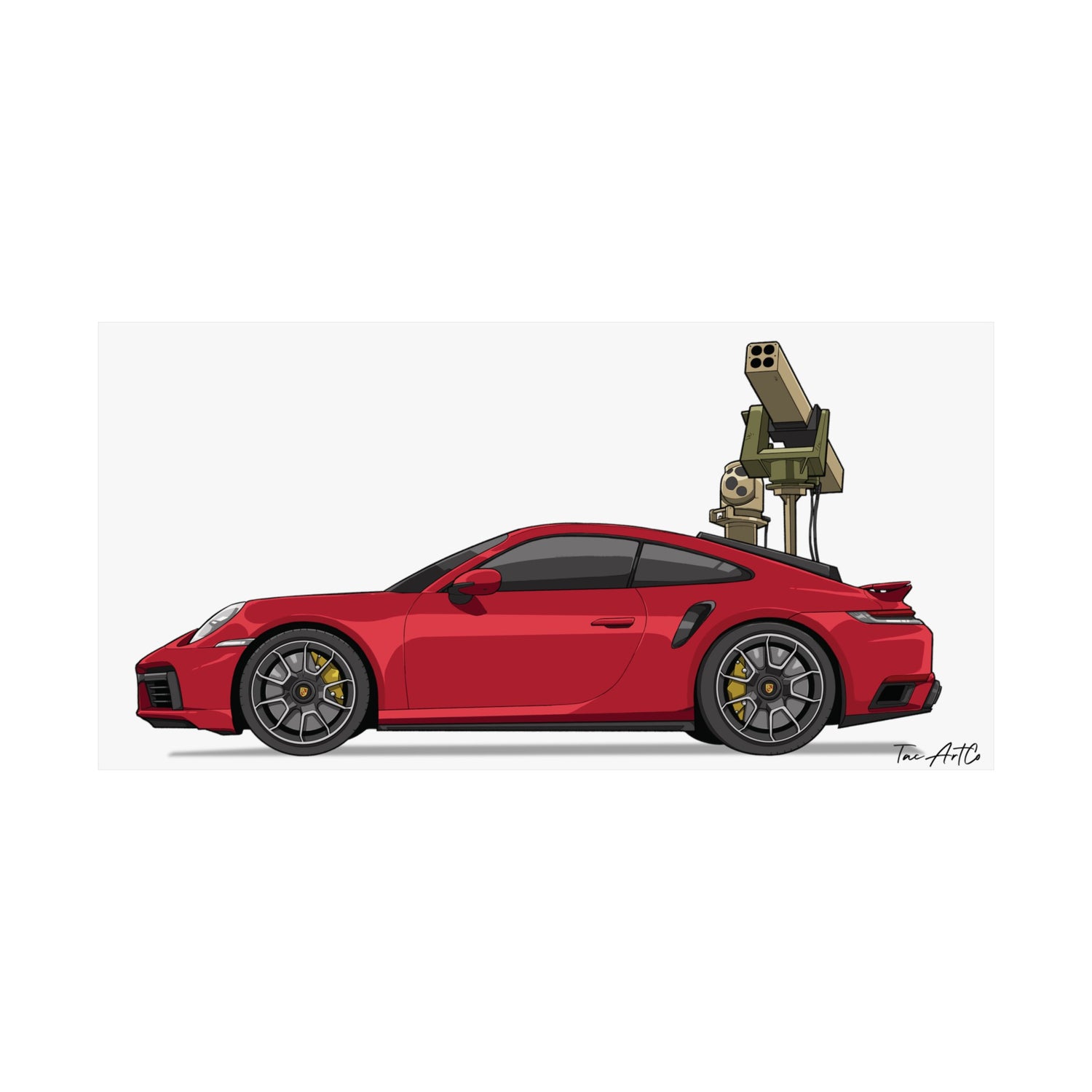 Porsche 911 Technical - Matte Poster