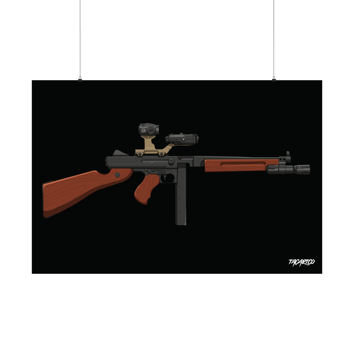 Modernized Thompson - Matte Poster (Black Background)