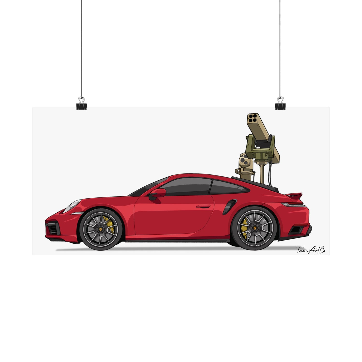 Porsche 911 Technical - Matte Poster
