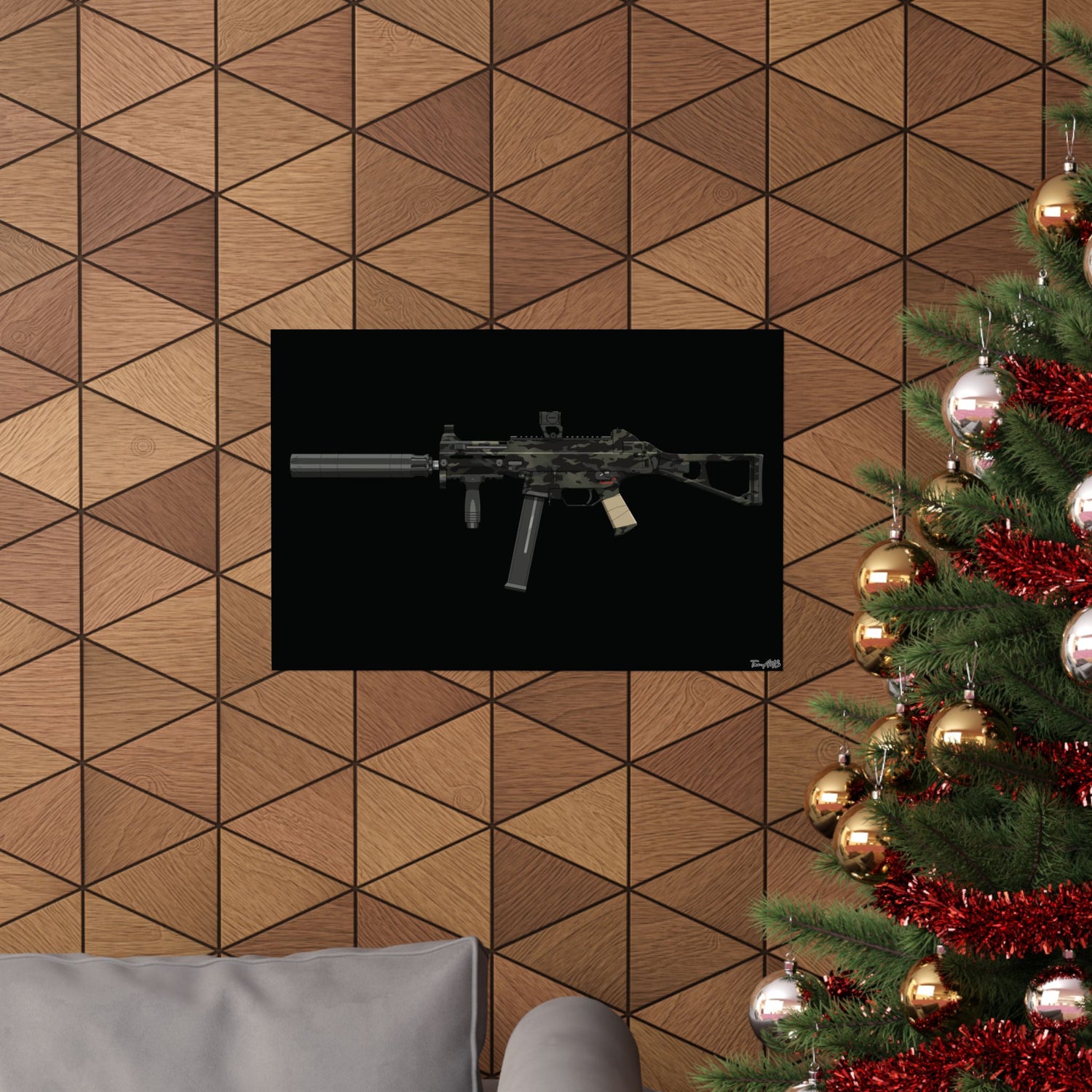 UMP45 - Matte Poster (Black Background)