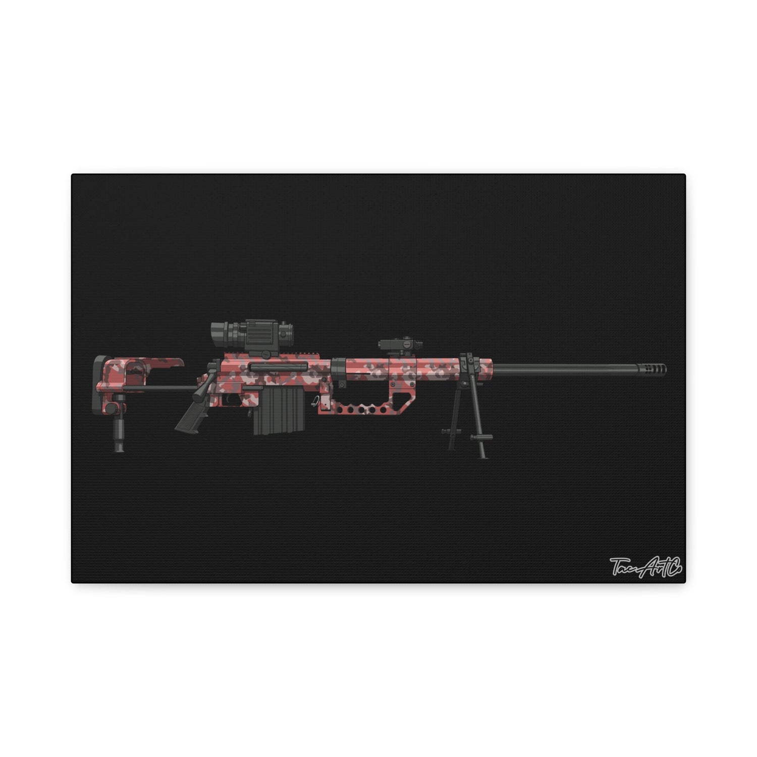 M200 Intervention COD Classic – Canvas Print (Black Background)