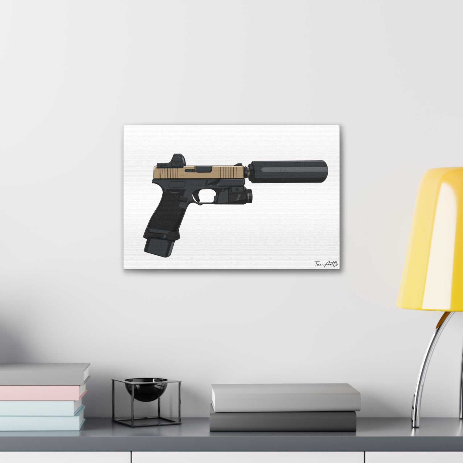 Suppressed Glock v1 - Canvas Print