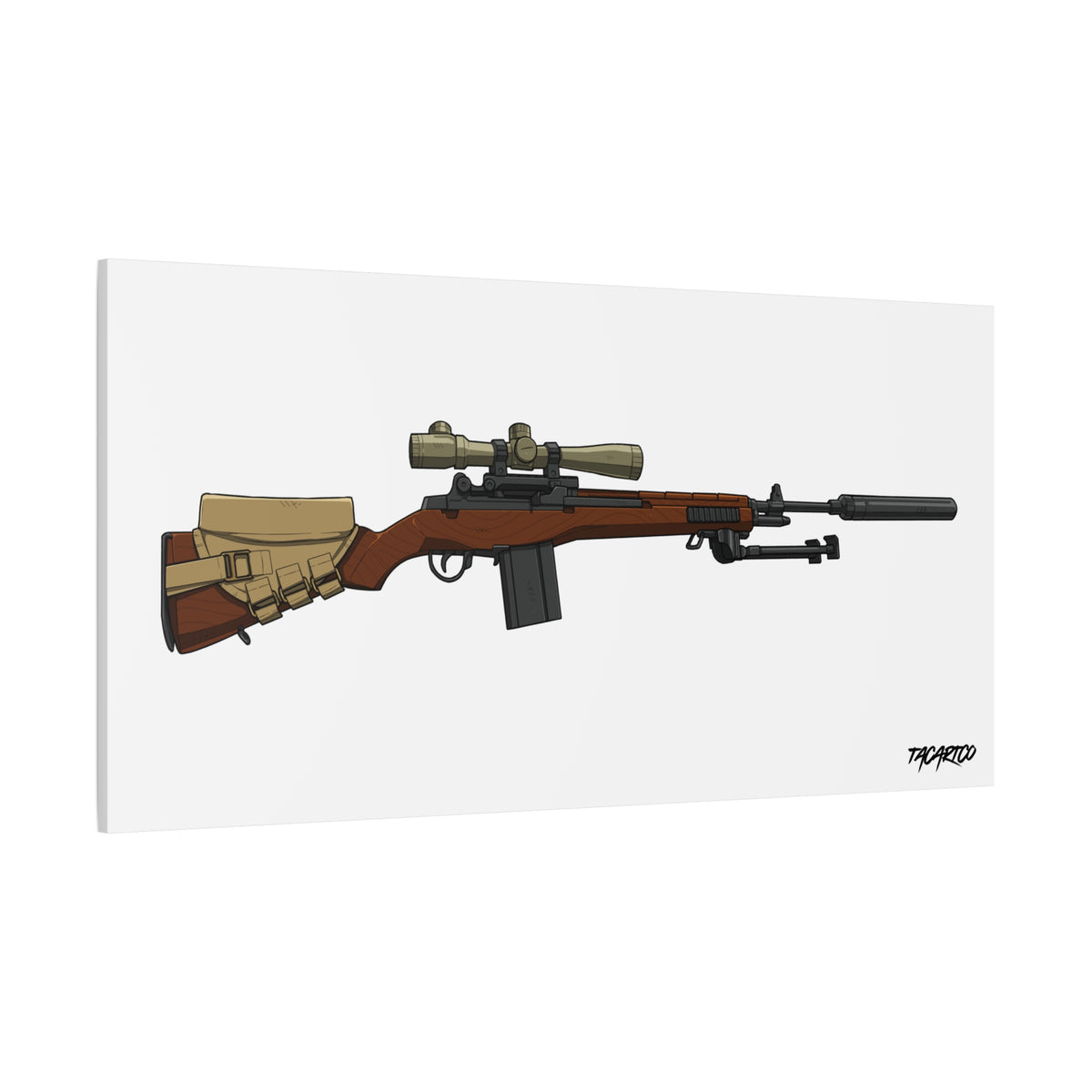 Classic M14 - Canvas Print (White Background)