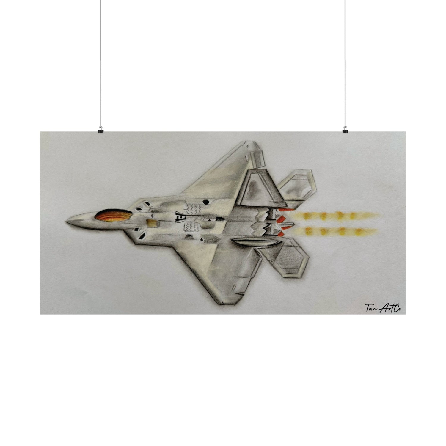 F22 Raptor Sketch - Matte Poster