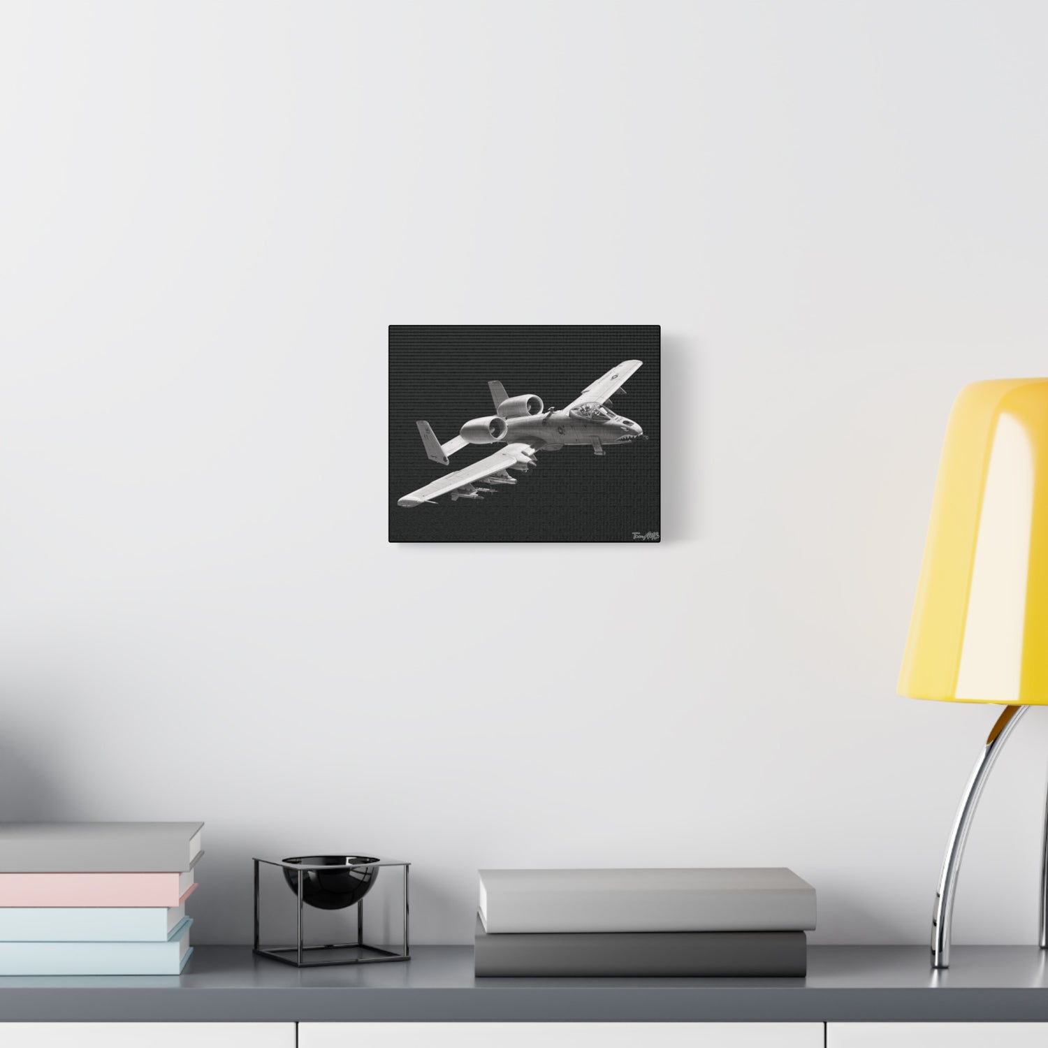 A-10 Warthog – Canvas Print (Black Background)