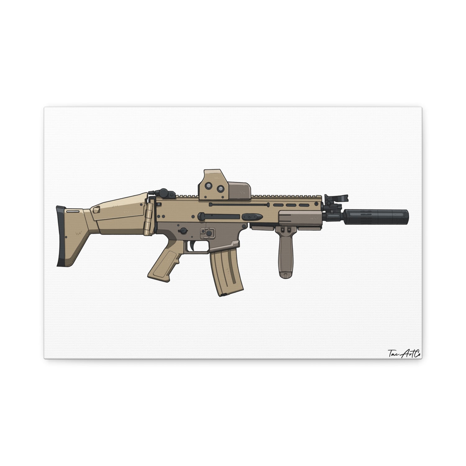 FN SCAR-L Short Barrel – Canvas Print