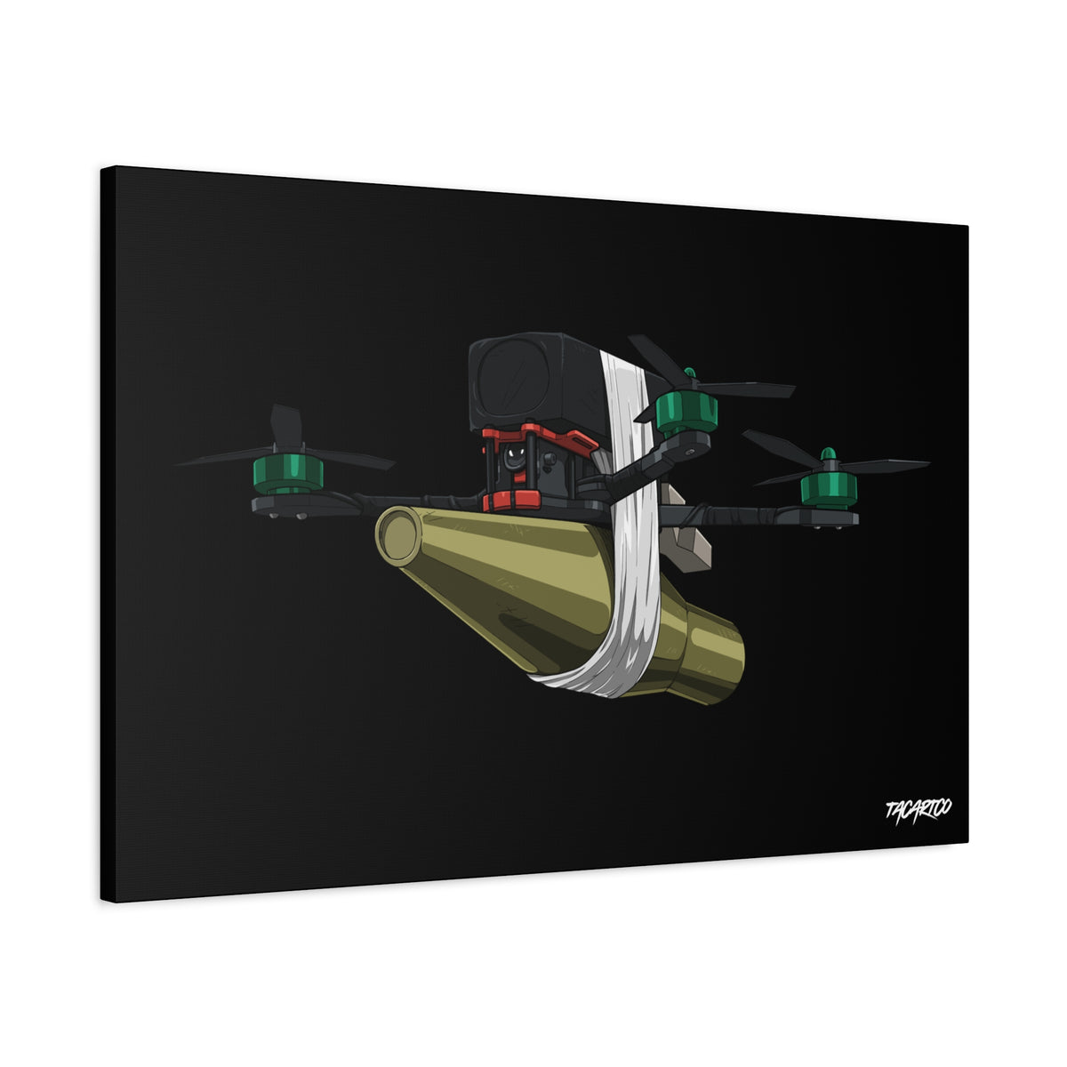 FPV Drone - Canvas Print (Black Background)