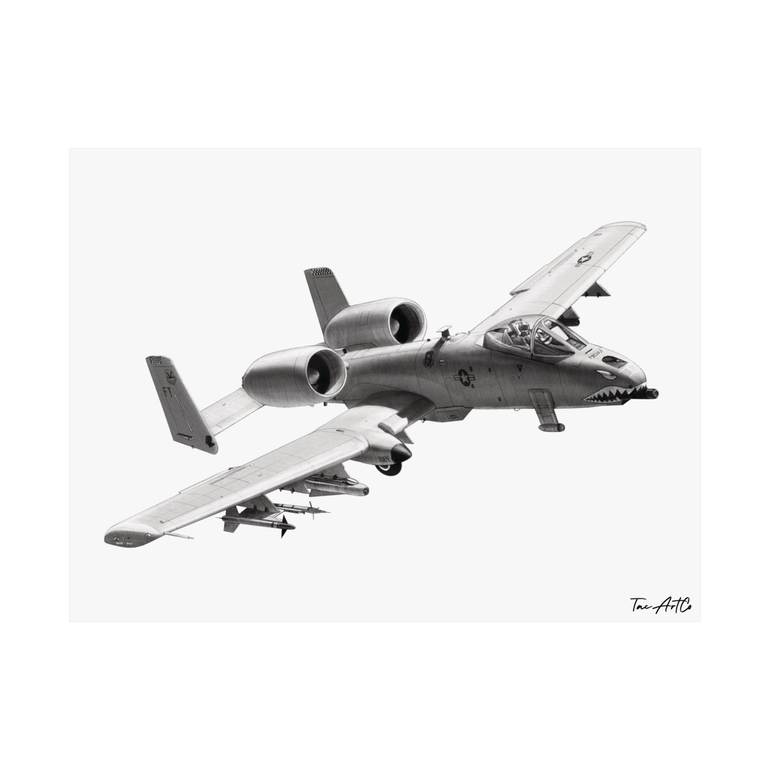 A-10 Warthog Sketch – Matte Poster