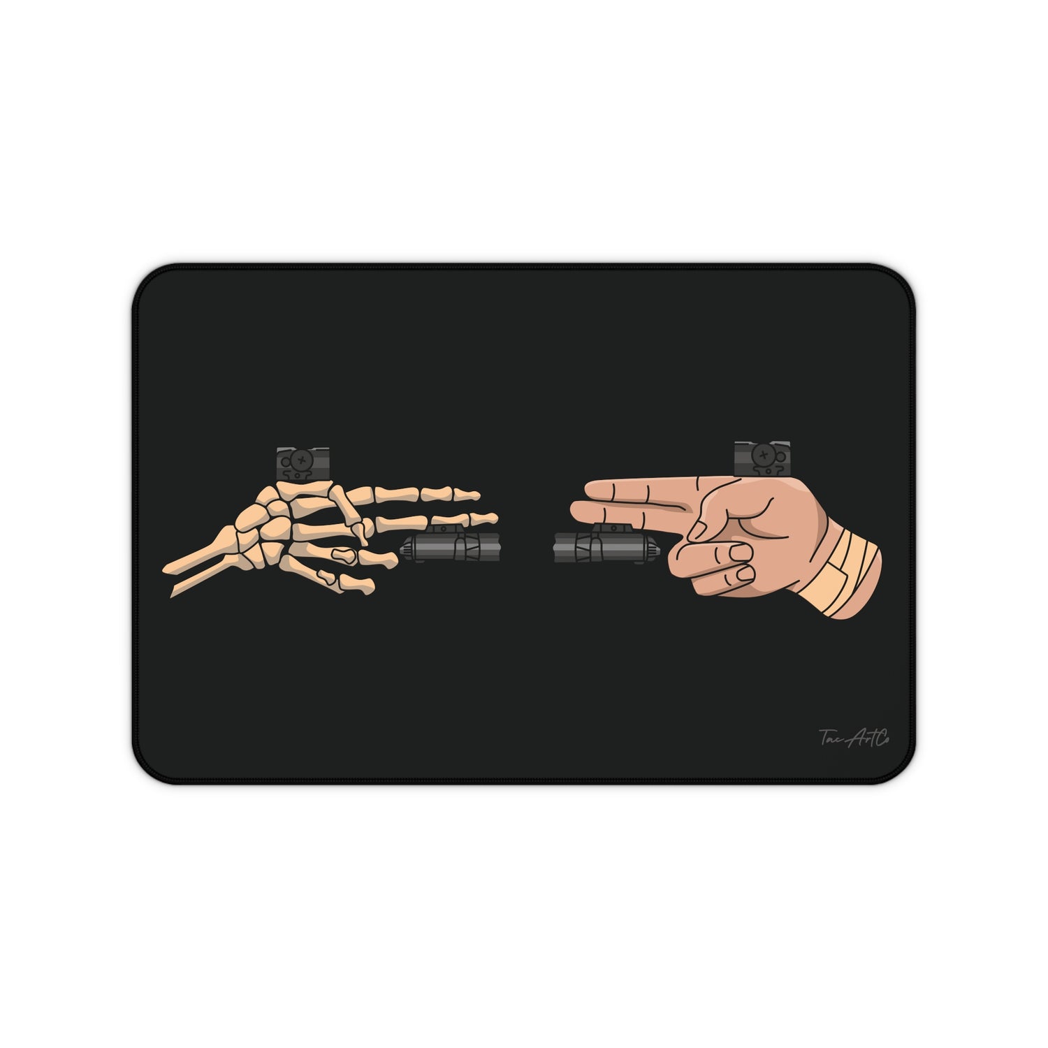 TacArt Life & Death Finger Gun v1 - Desk Mat