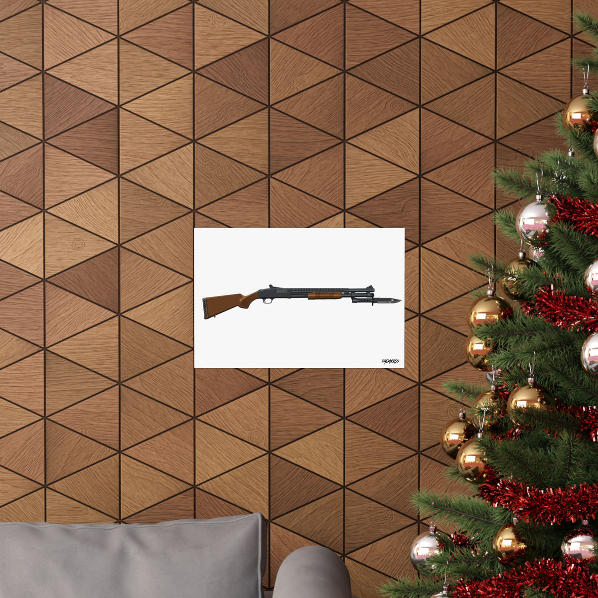 Mossberg 590A1 Retrograde - Matte Poster (White Background)