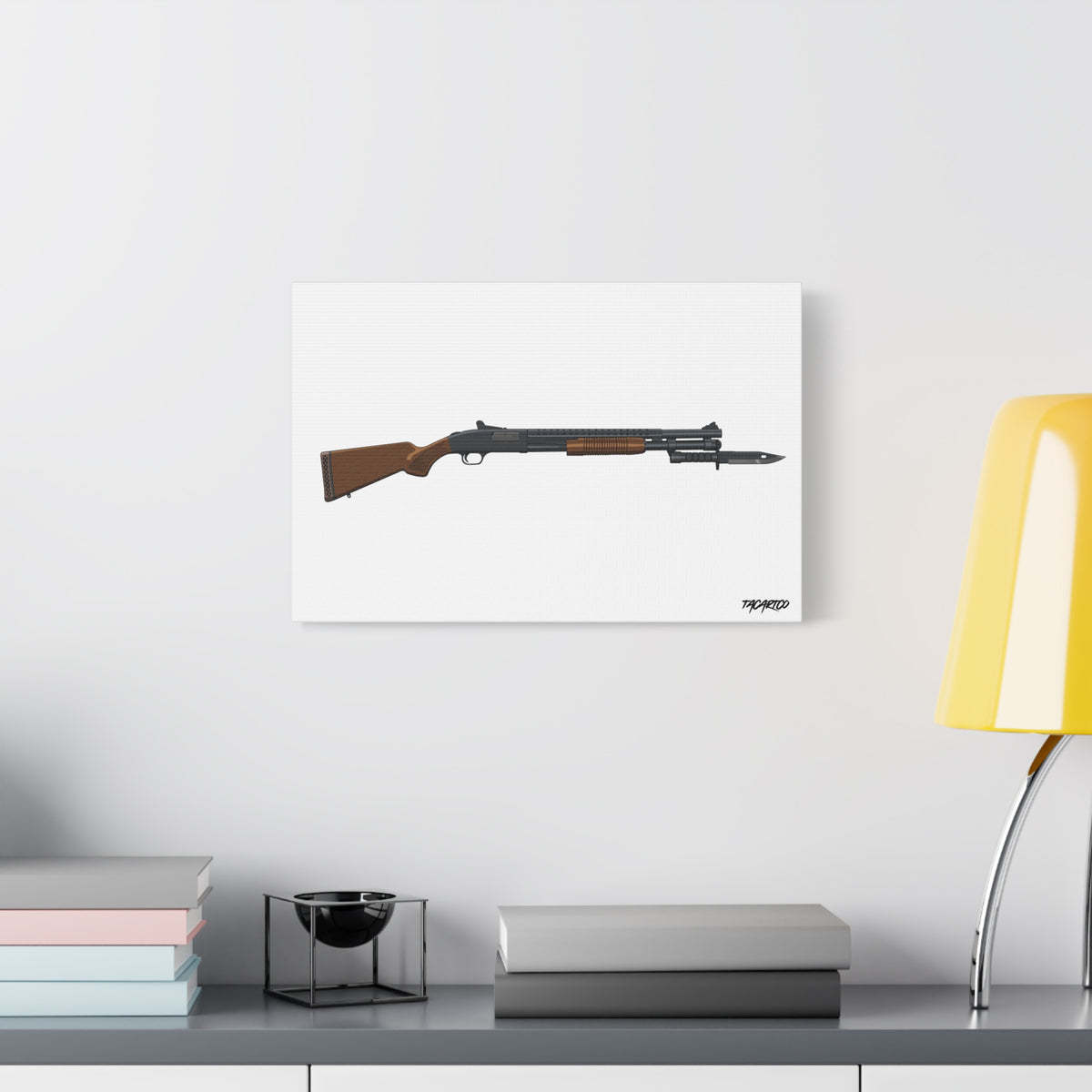 Mossberg 590A1 Retrograde - Canvas Print (White Background)
