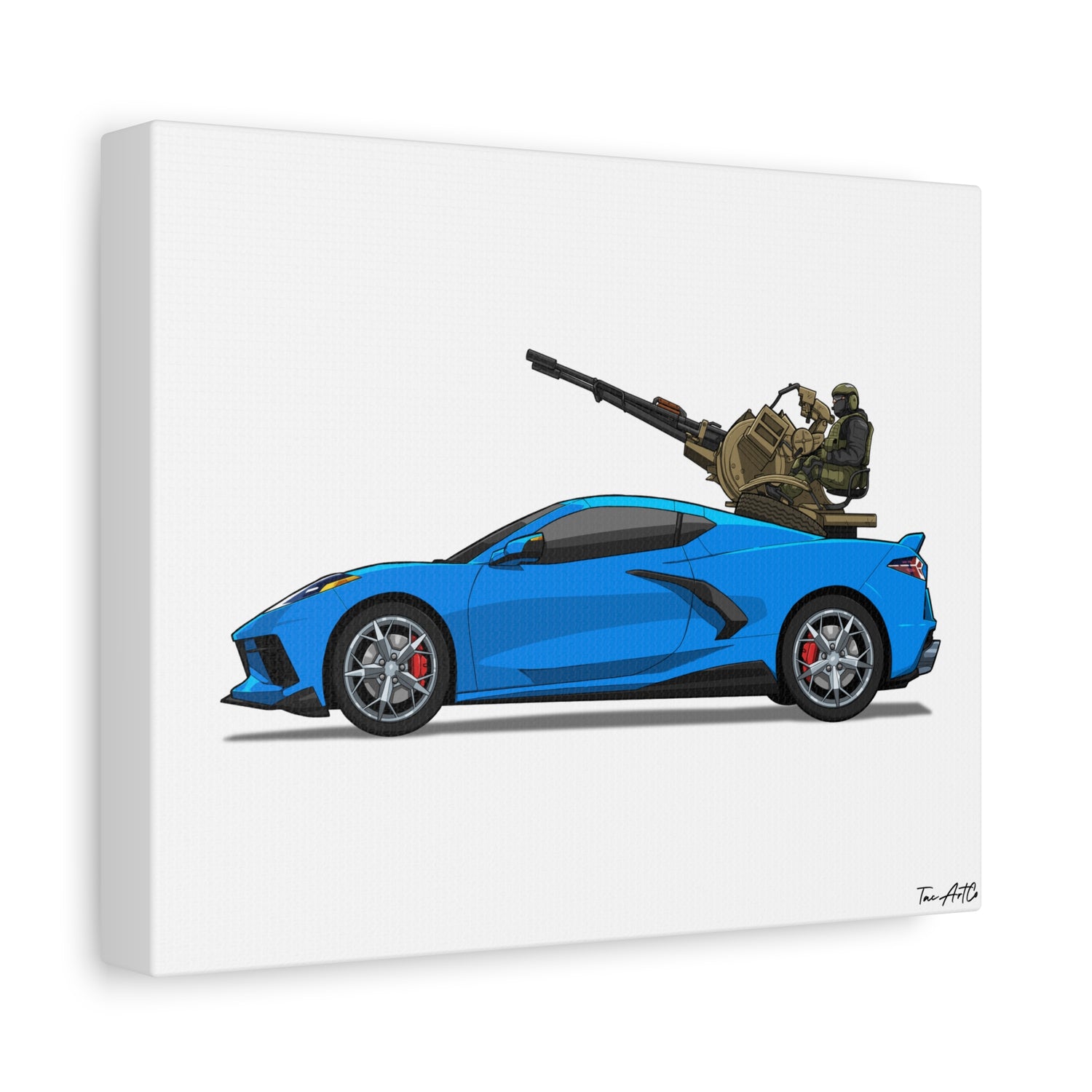No-Fly Flex – Corvette Flak Rig Canvas Print