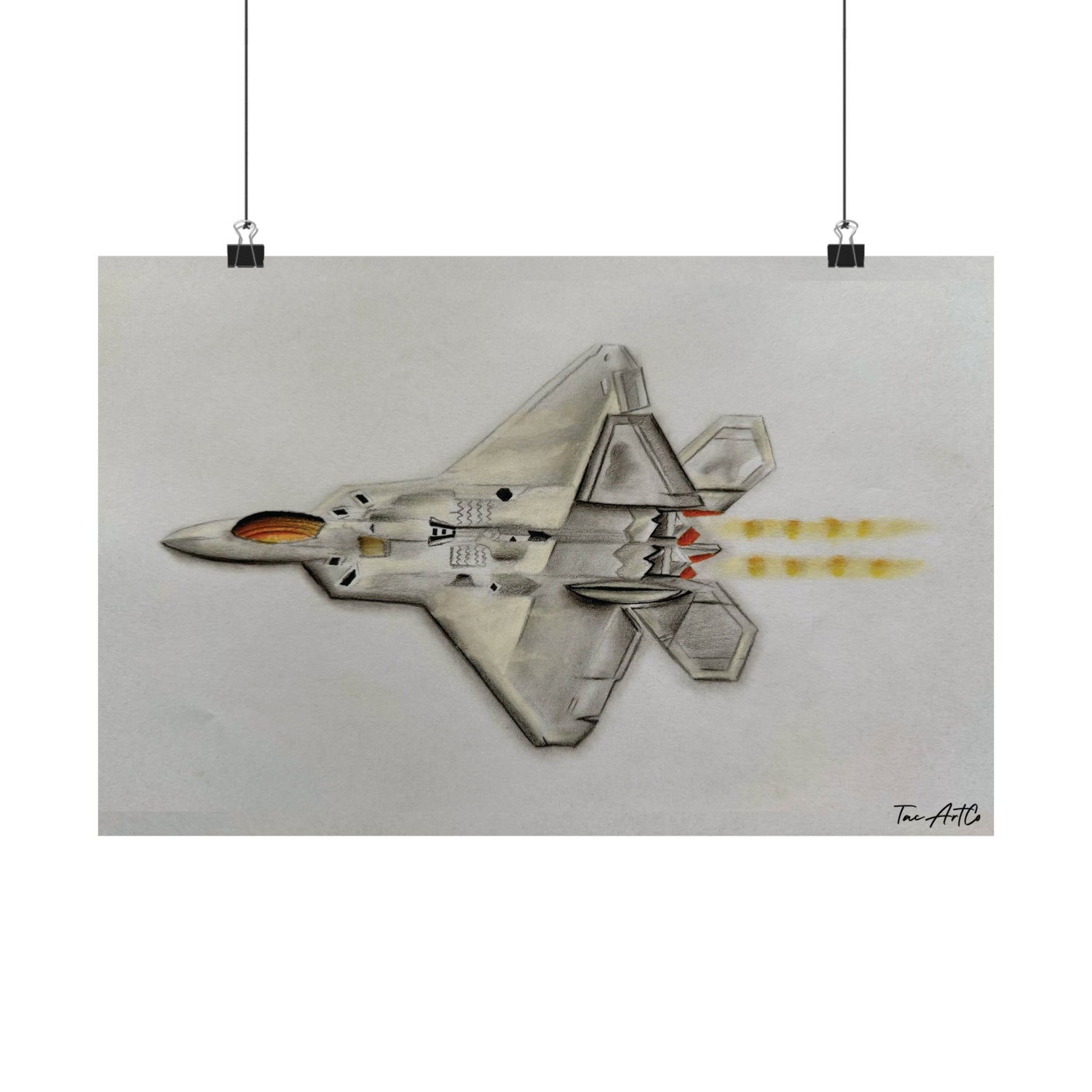 F22 Raptor Sketch - Matte Poster