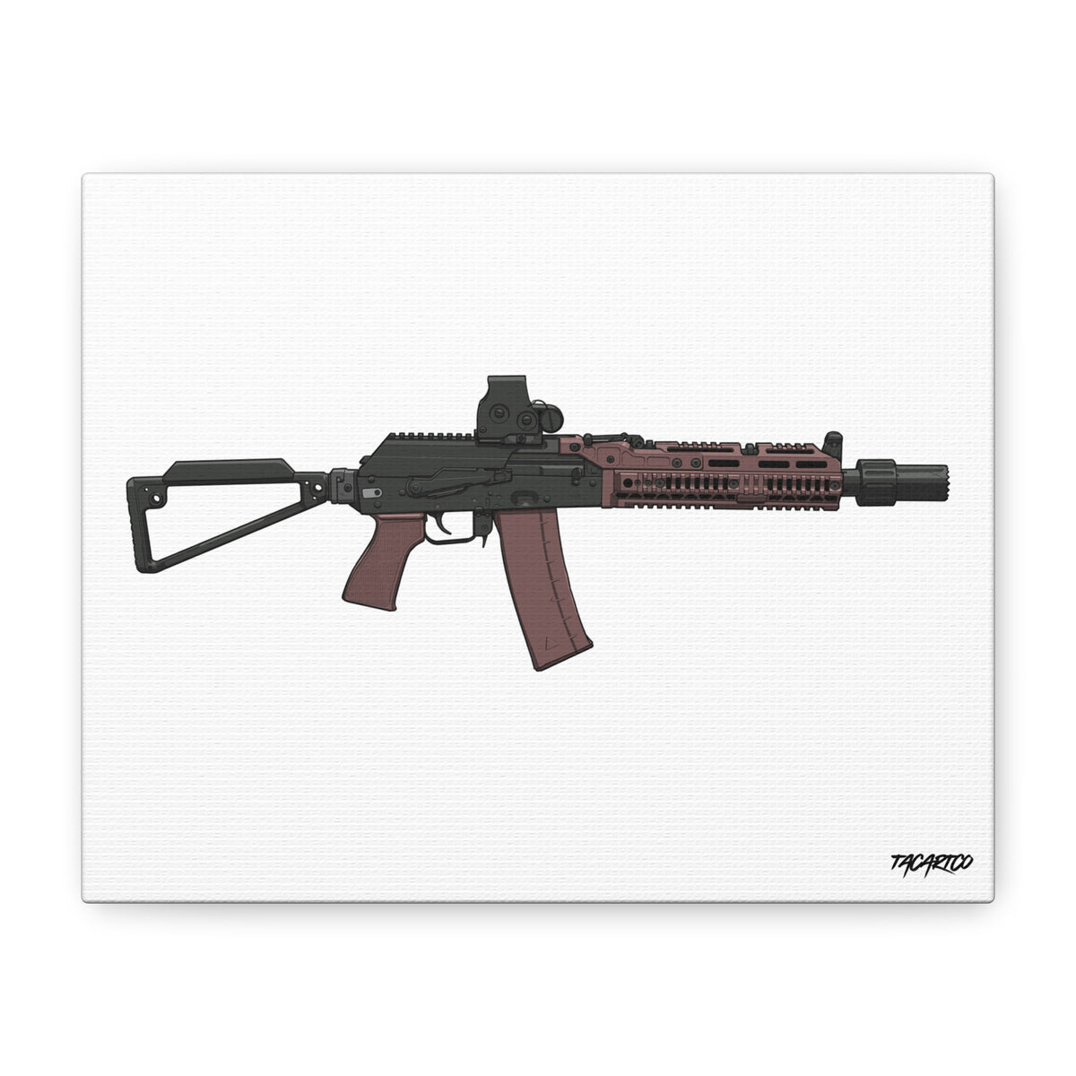 AK Alpha Series - Midwest Industries - Canvas Print (White Background)