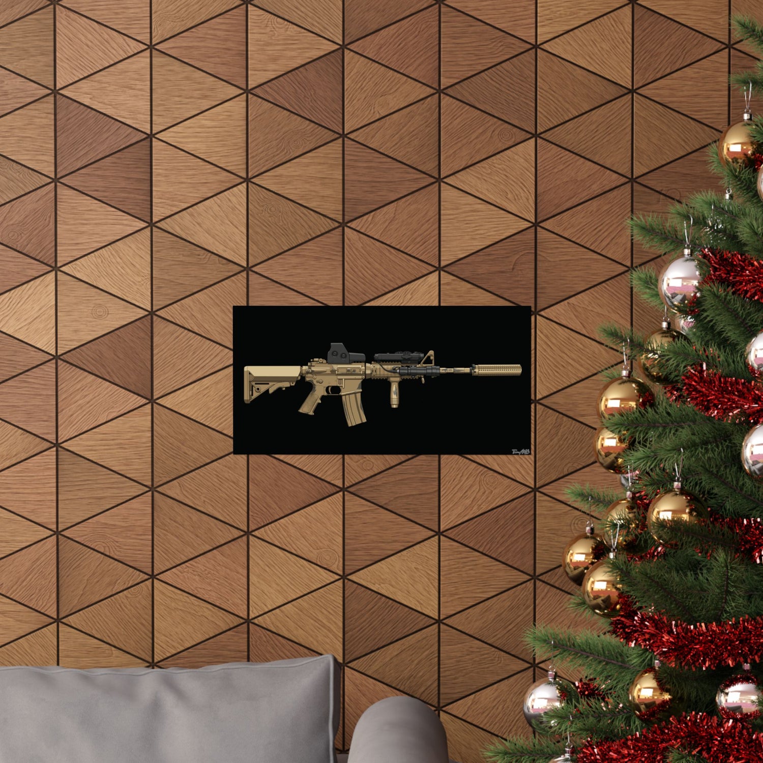 M4A1 Block I - Matte Poster (Black Background)