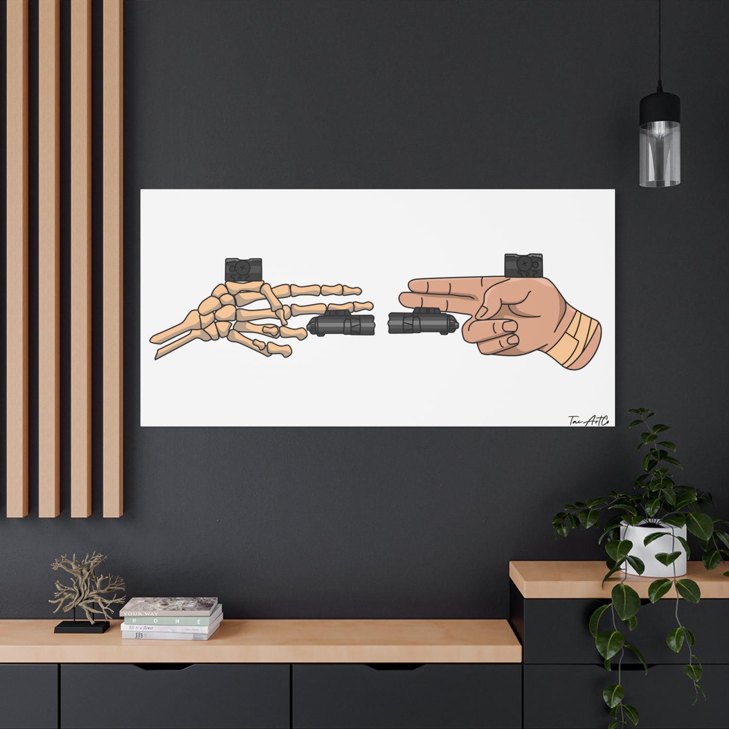 Life and Death Finger Guns – Canvas Print