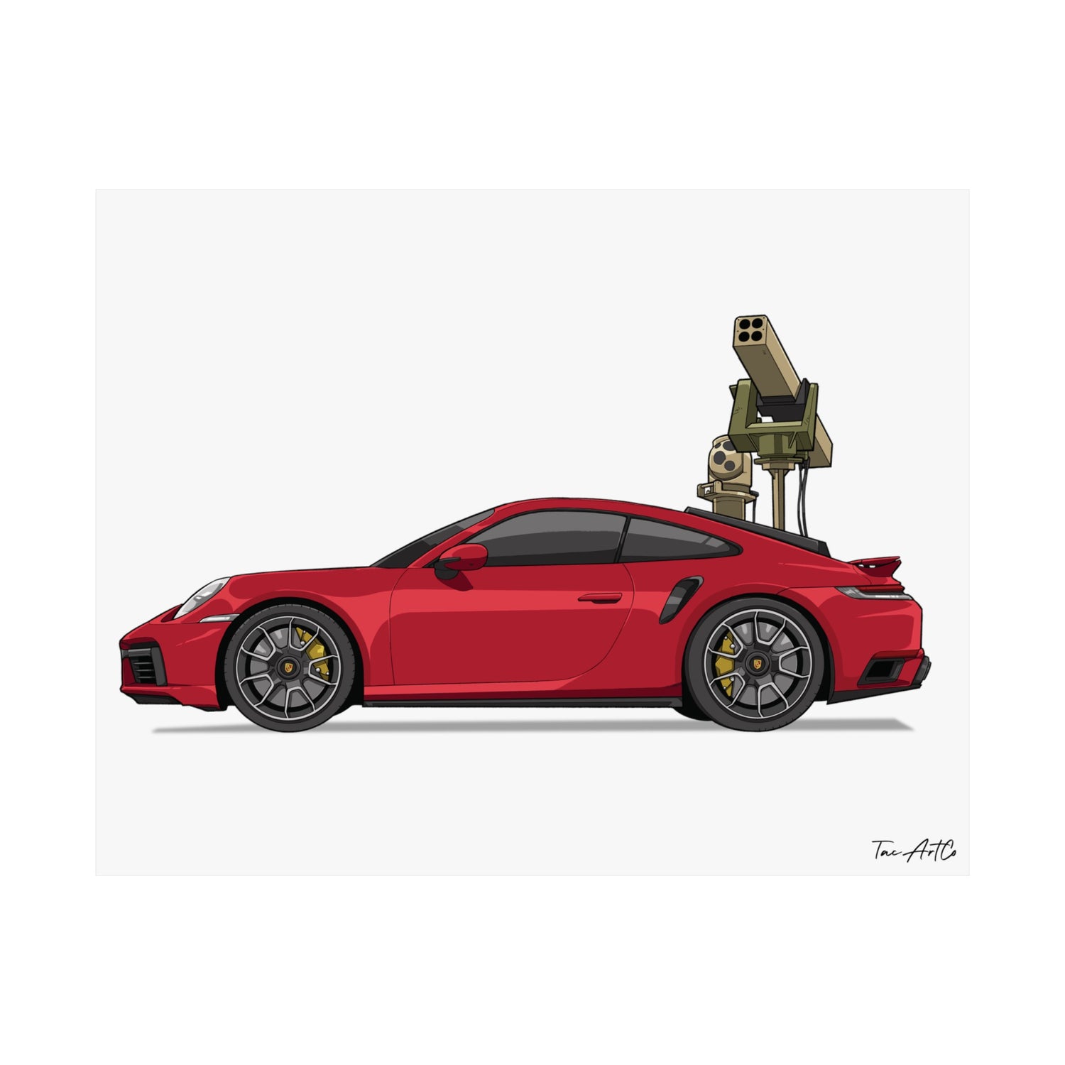 Porsche 911 Technical - Matte Poster