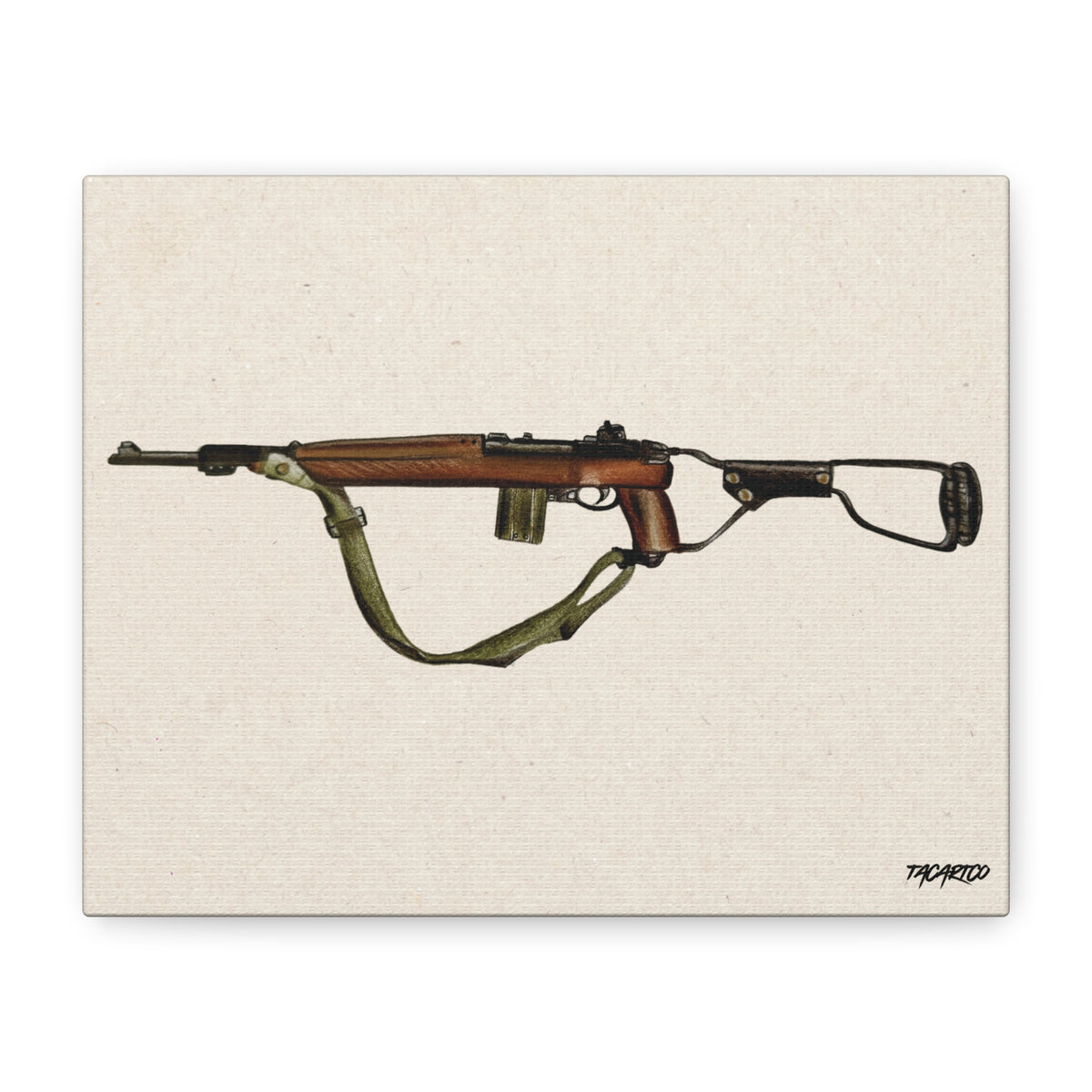 M1 Carbine Sketch - Canvas Print