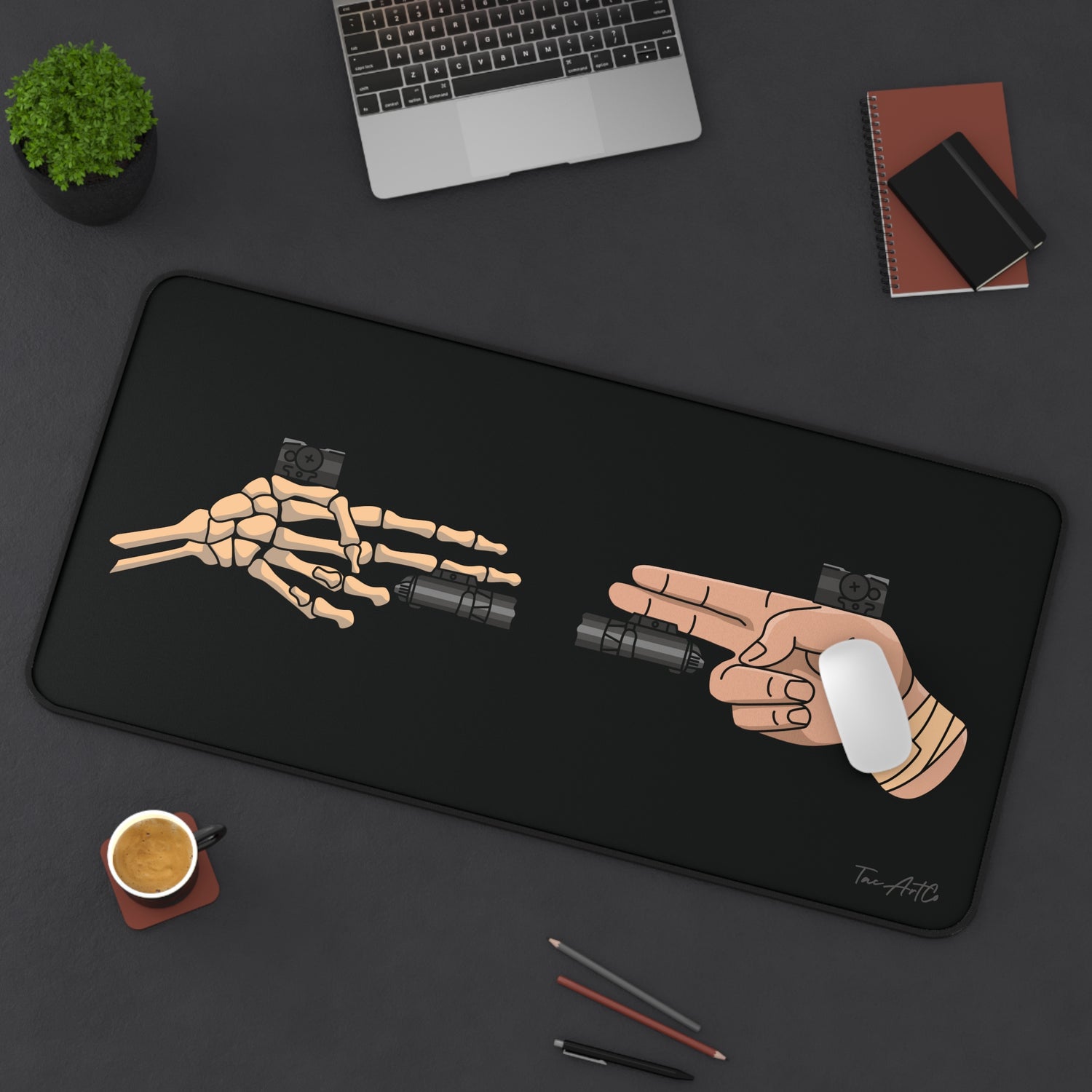 TacArt Life & Death Finger Gun v1 - Desk Mat