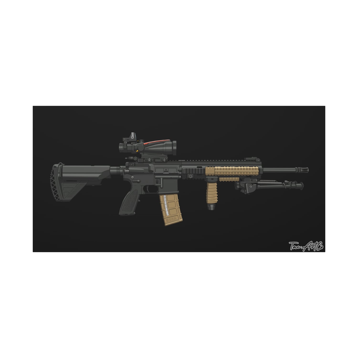 M27 IAR – Canvas Print (Black Background)
