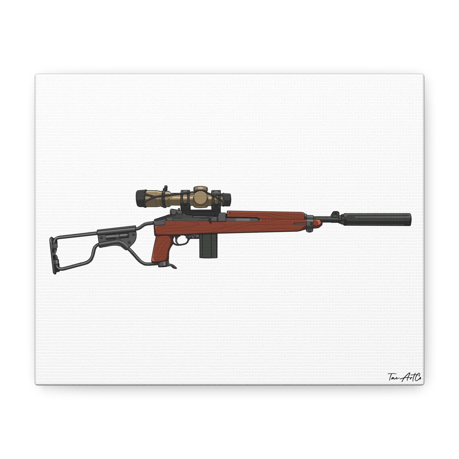 Silent Service – Suppressed M1 Carbine Canvas Print