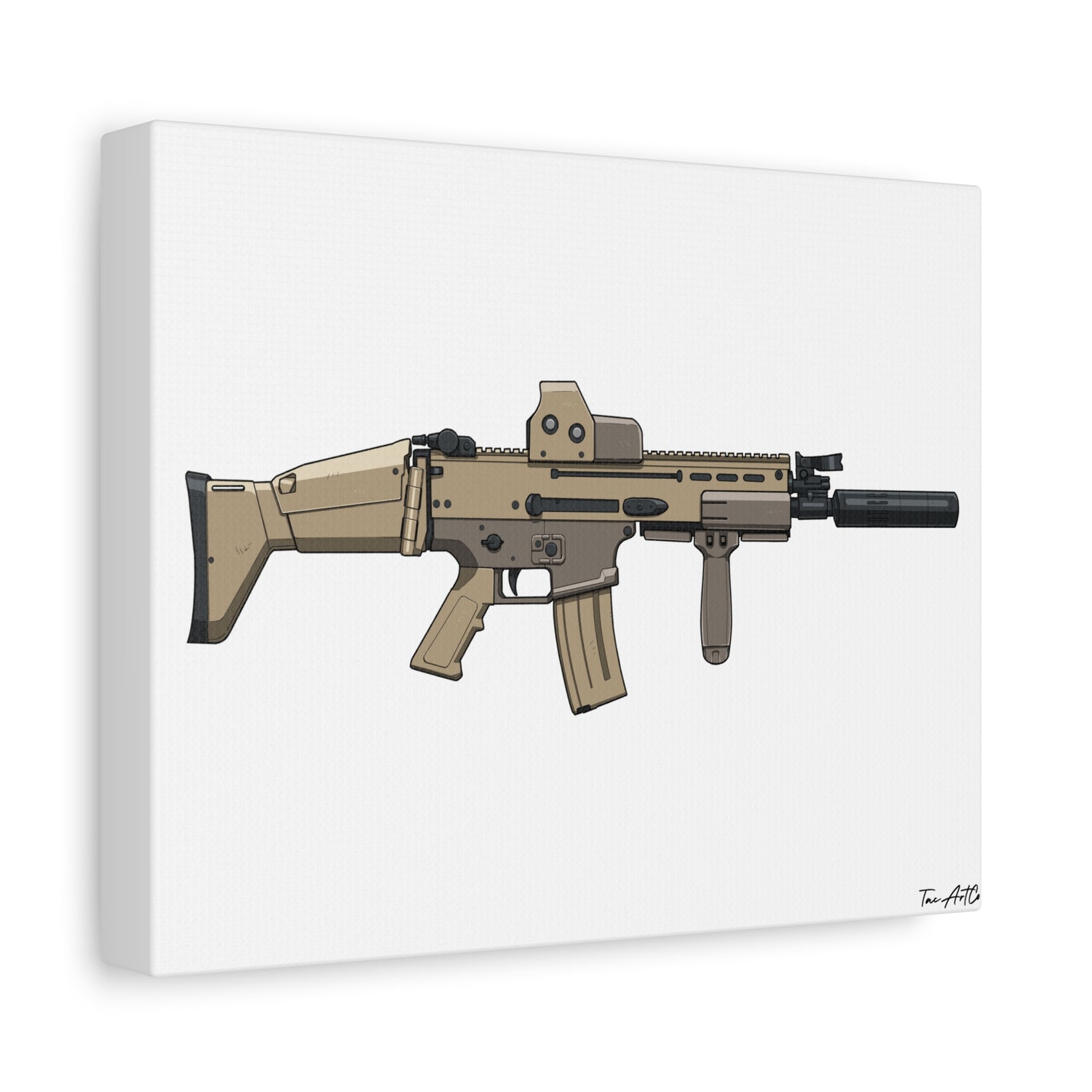 FN SCAR-L Short Barrel – Canvas Print