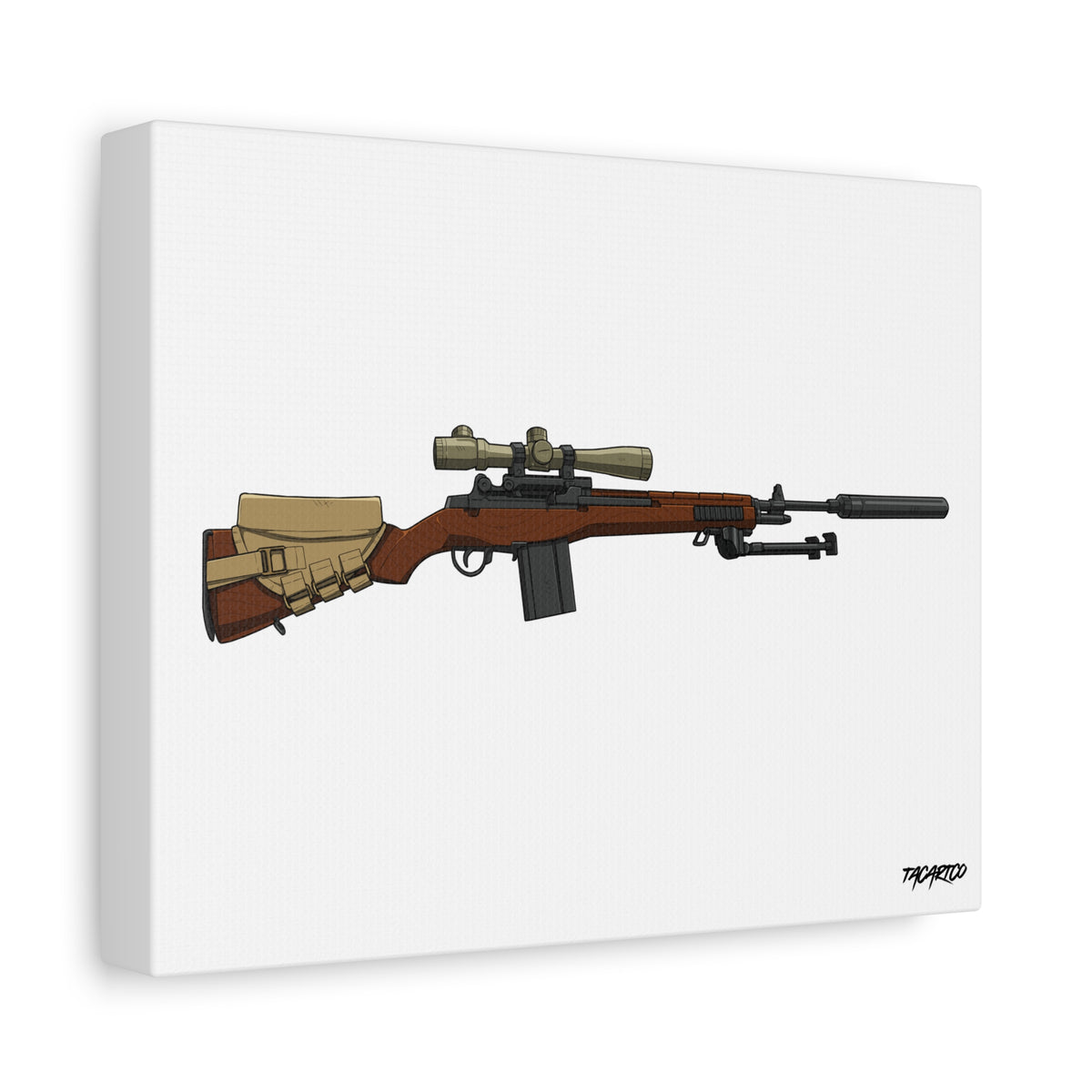 Classic M14 - Canvas Print (White Background)